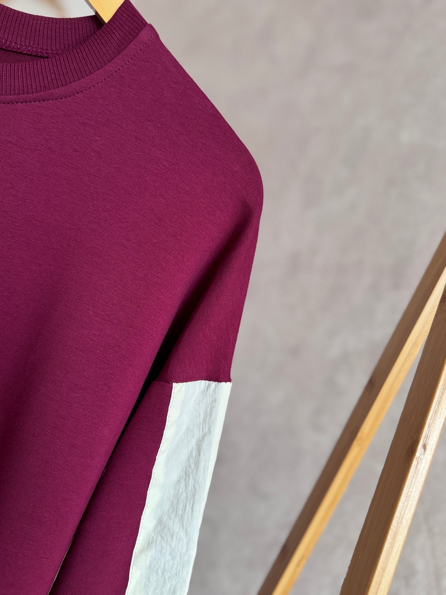 Kolları paraşüt detaylı tunik, bordo (40-46 beden)