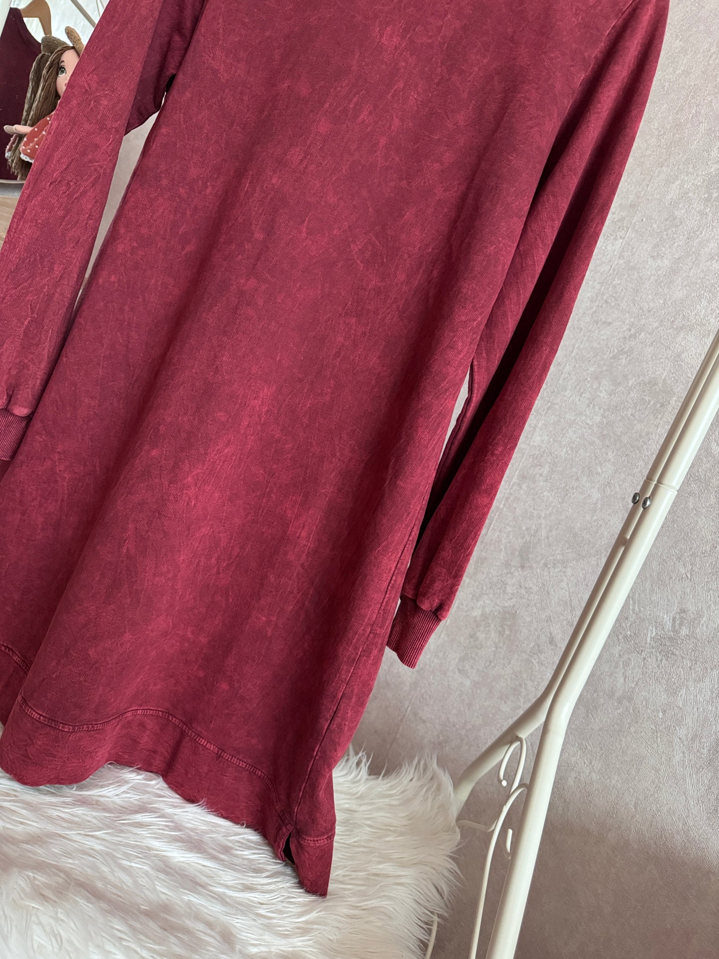%100 pamuk tunik, bordo