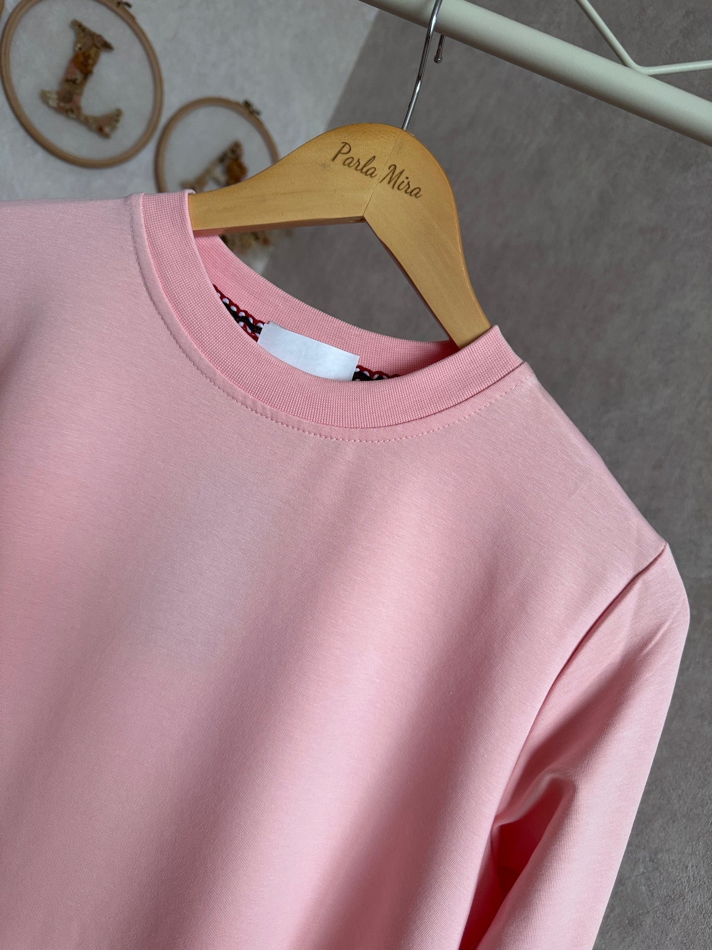 Düz tunik, şeker pembe