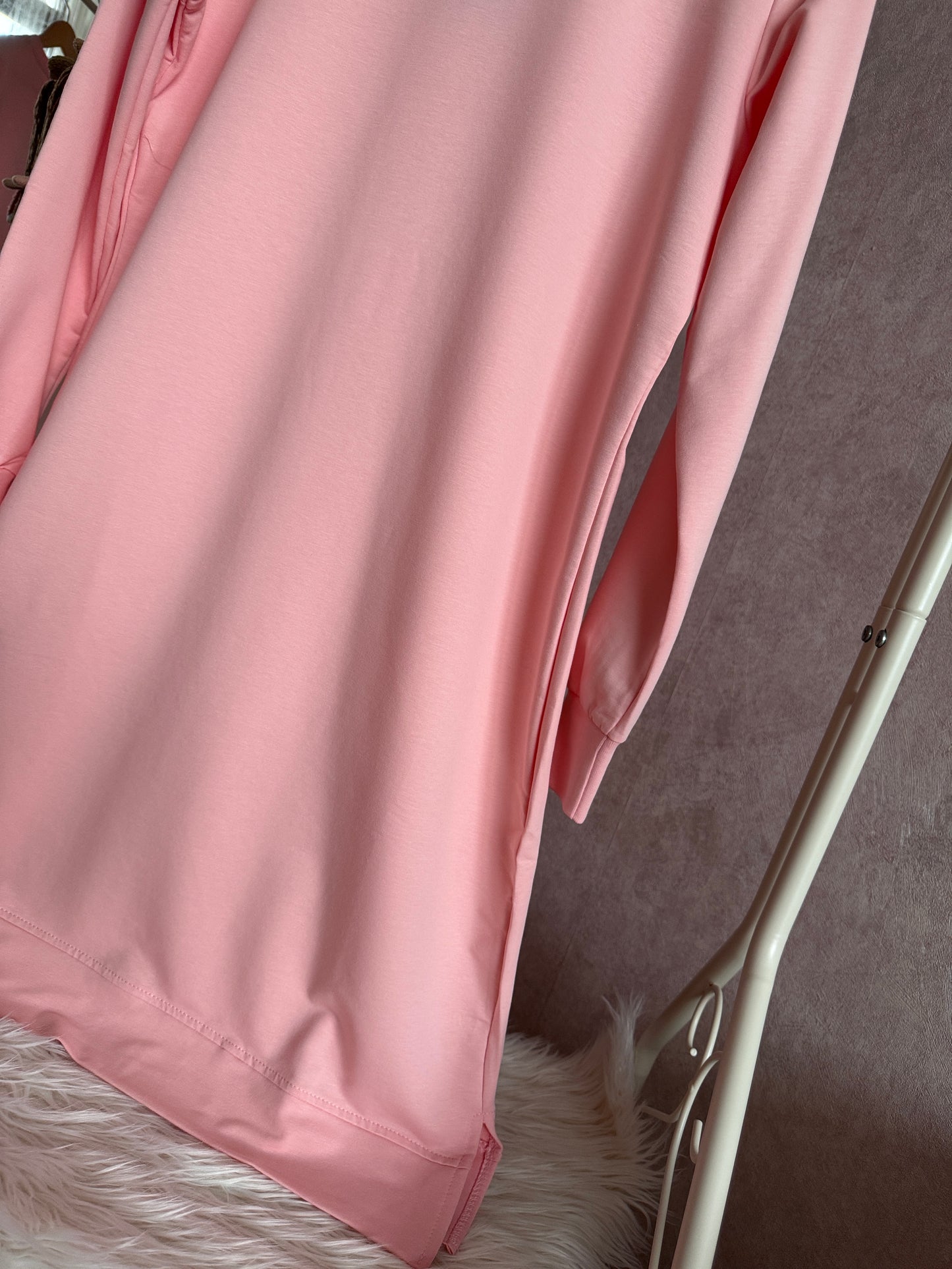 Düz tunik, şeker pembe