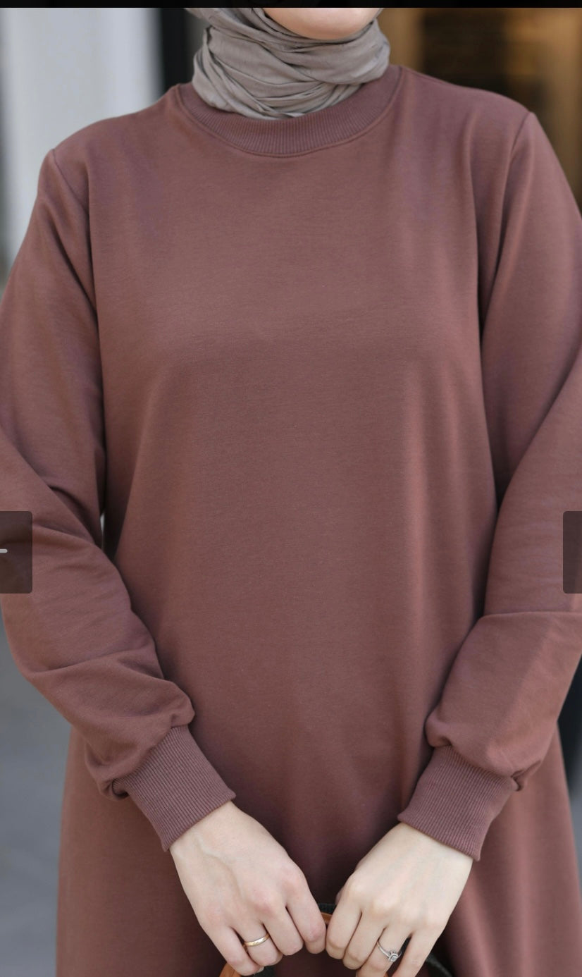 Neva 110 cm sweat tunik, soft kahve