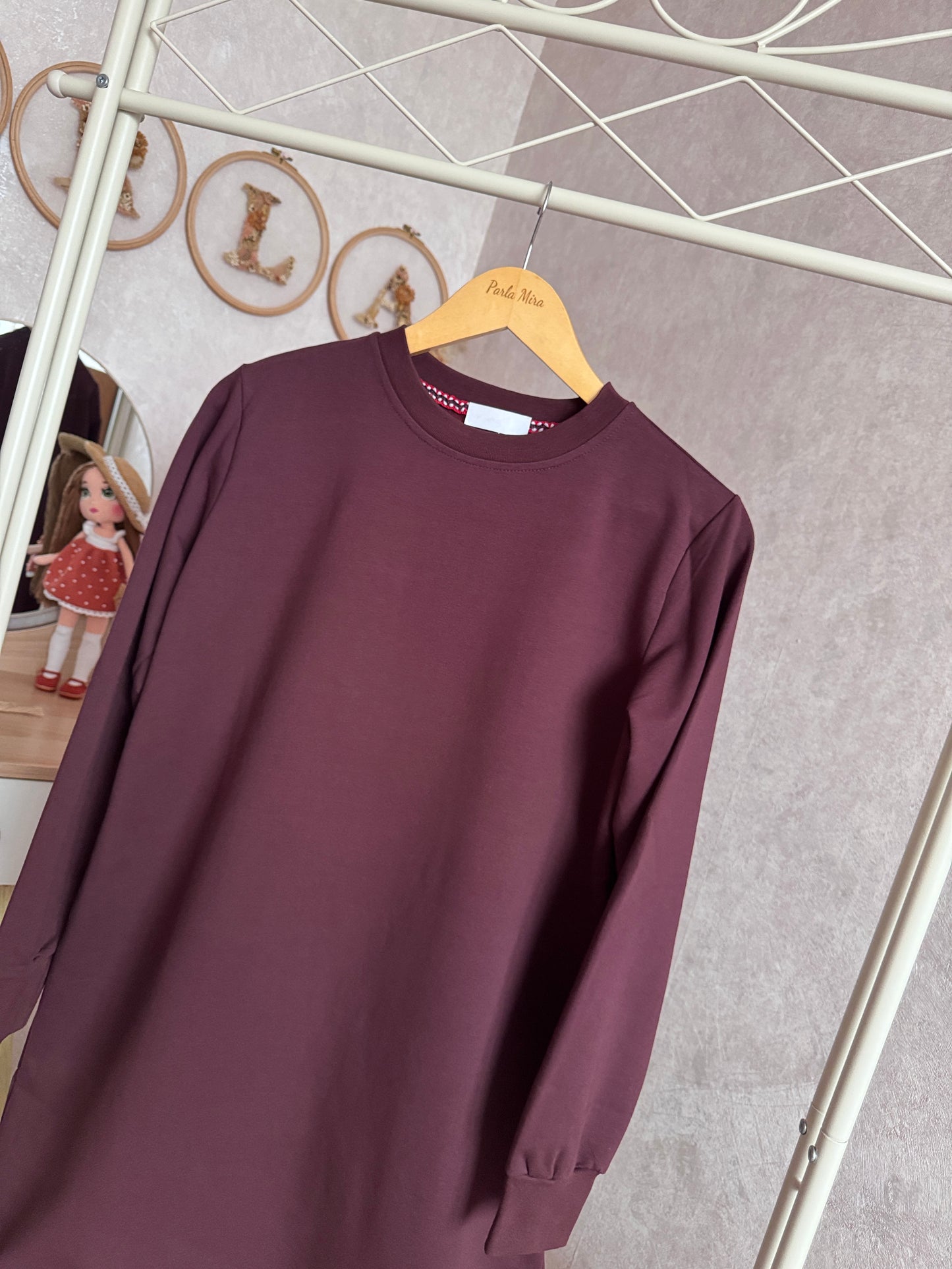 Düz tunik, mürdüm