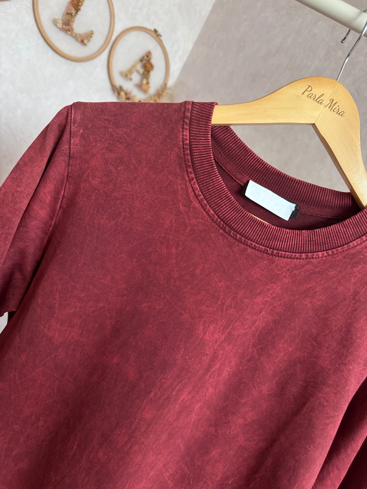 %100 pamuk tunik, bordo