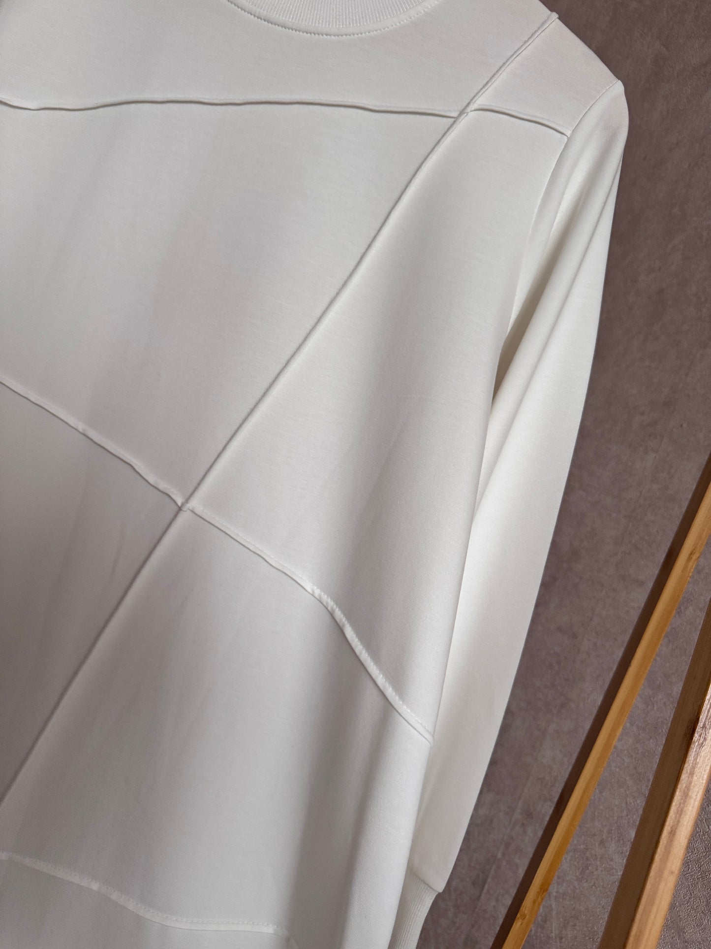 Önden dikiş detaylı tunik, beyaz ( 42-48 beden)