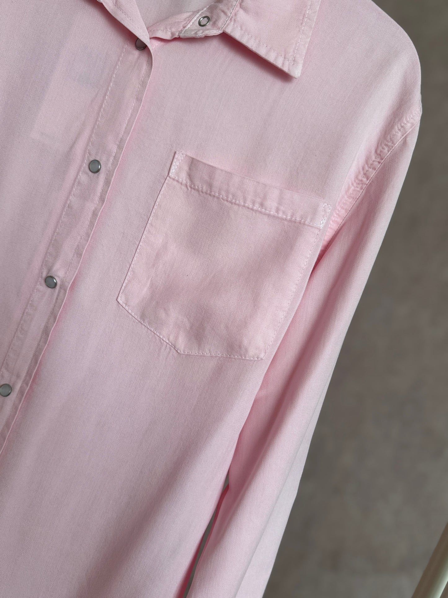 Tensel kumaş püsküllü gömlek tunik, pembe