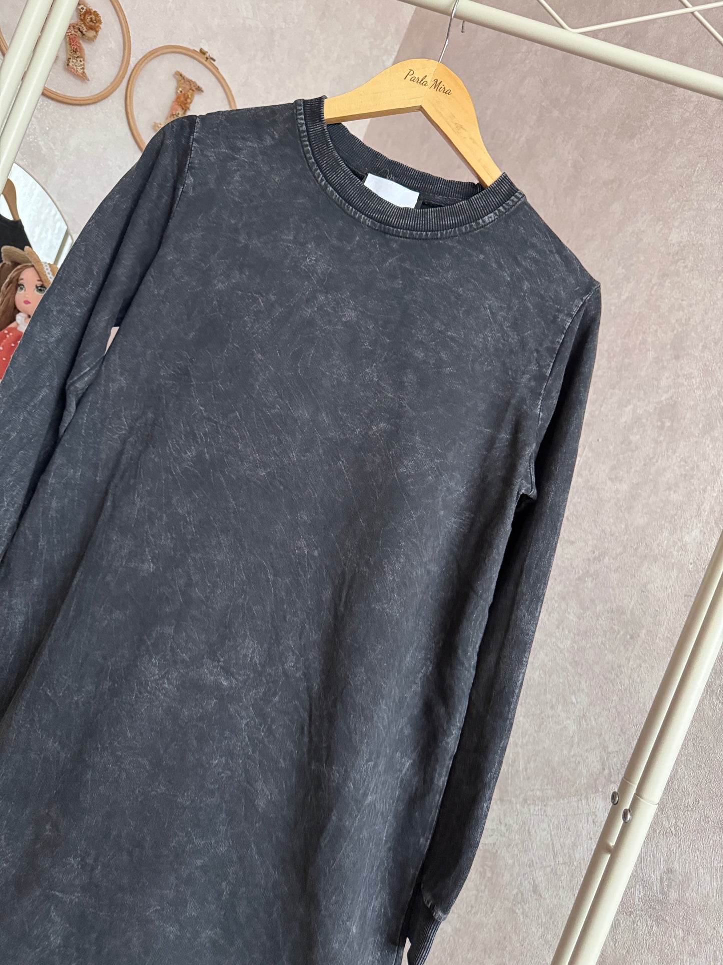 %100 pamuk tunik, siyah