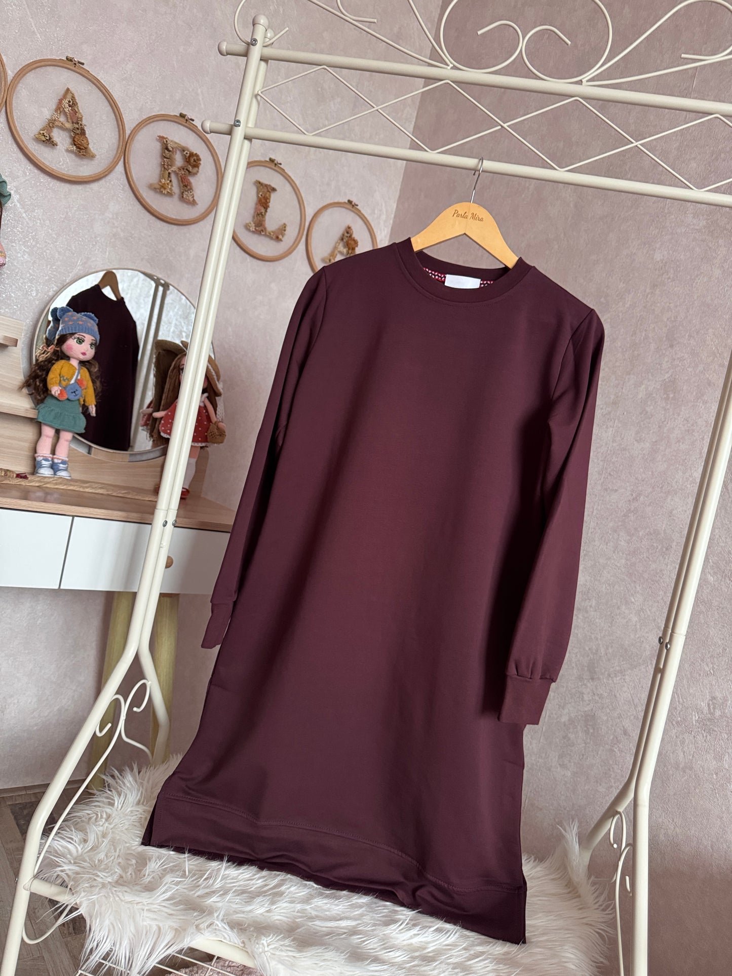 Düz tunik, mürdüm