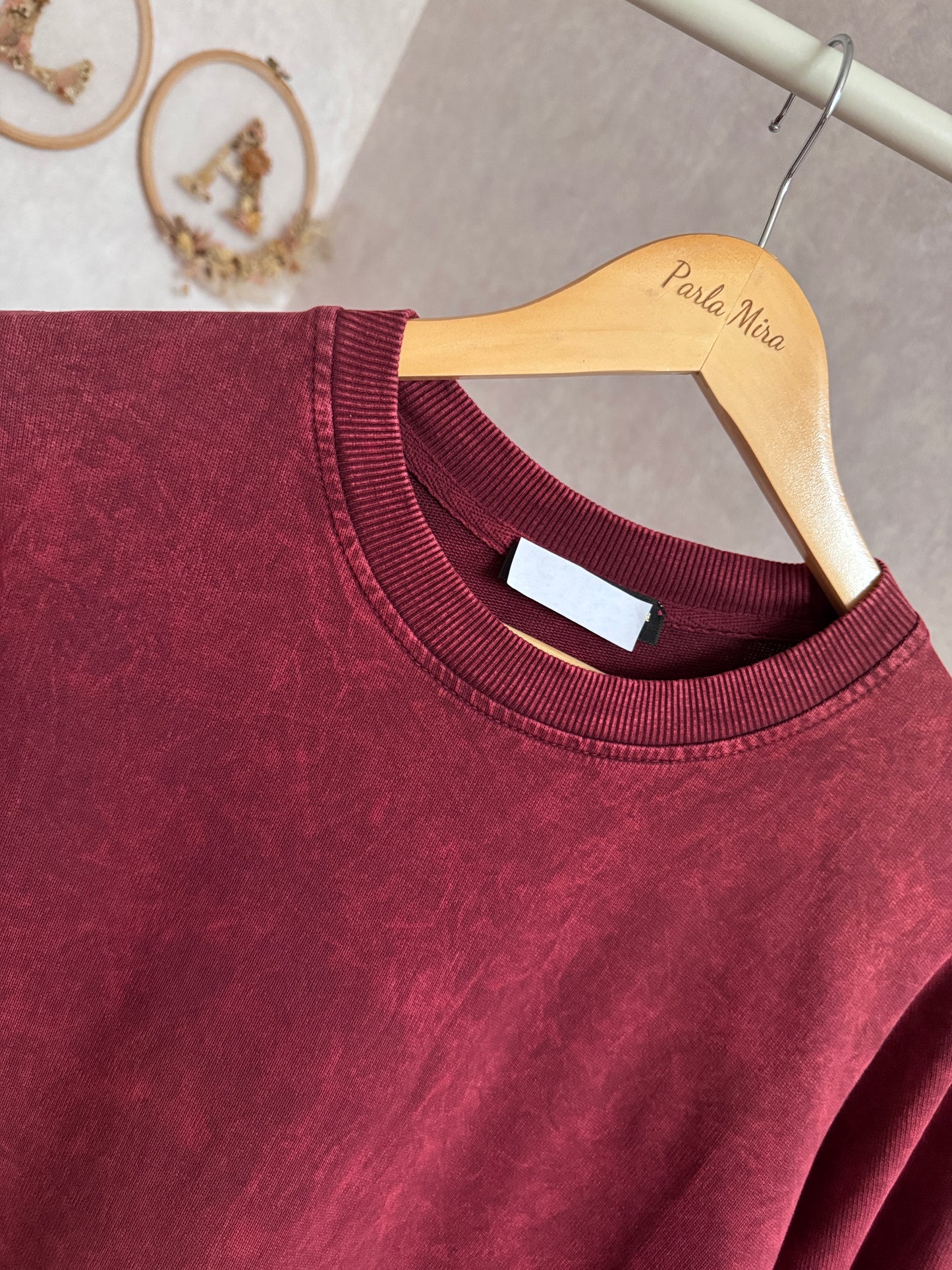 %100 pamuk tunik, bordo