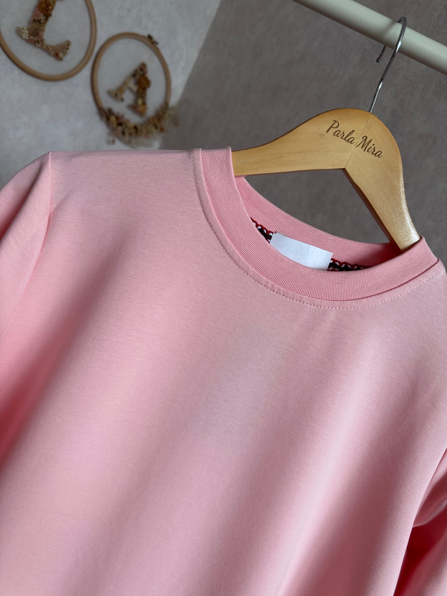 Düz tunik, şeker pembe
