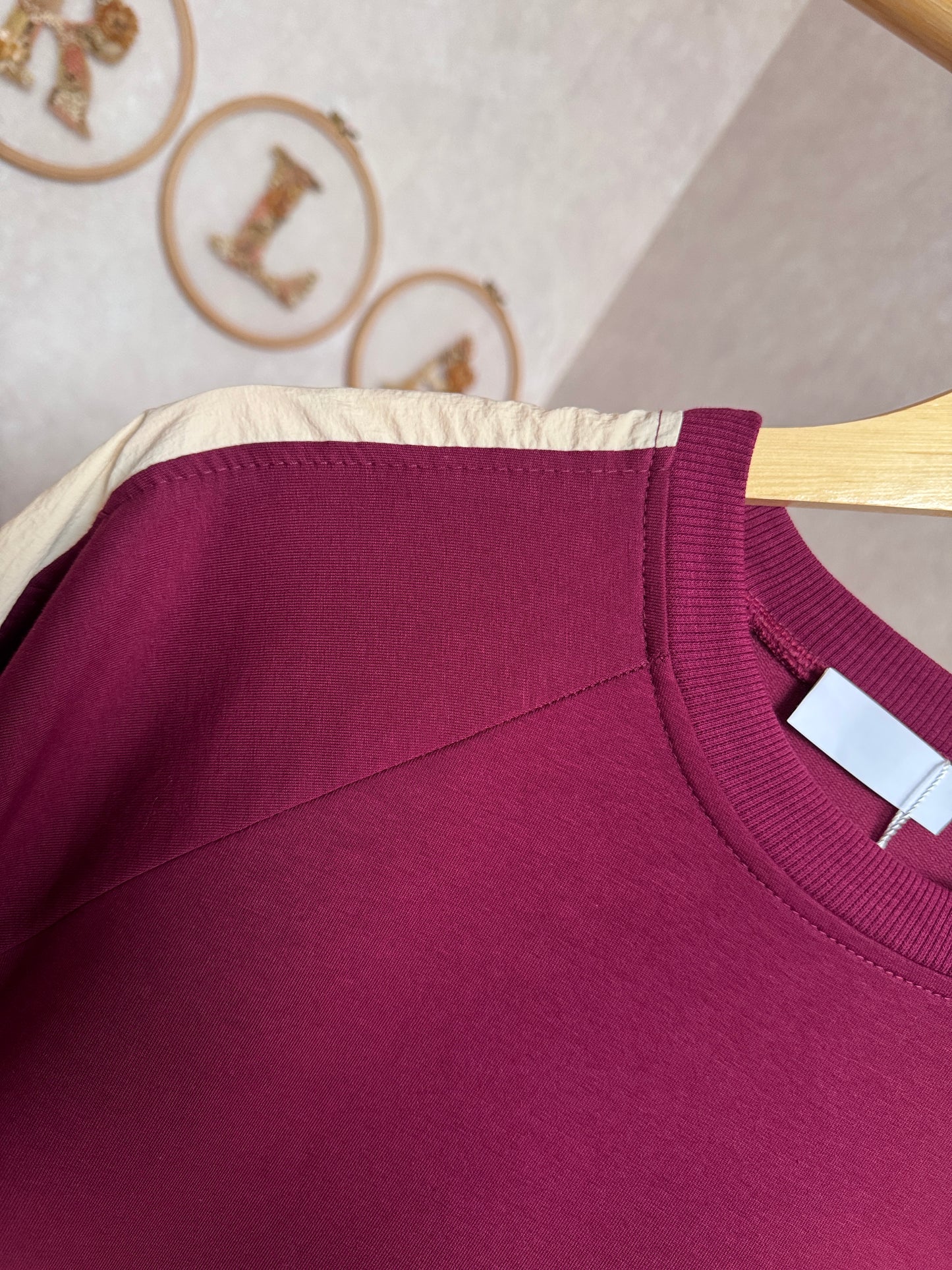 Kol ve omuz paraşüt detaylı tunik, bordo (42-48 beden)