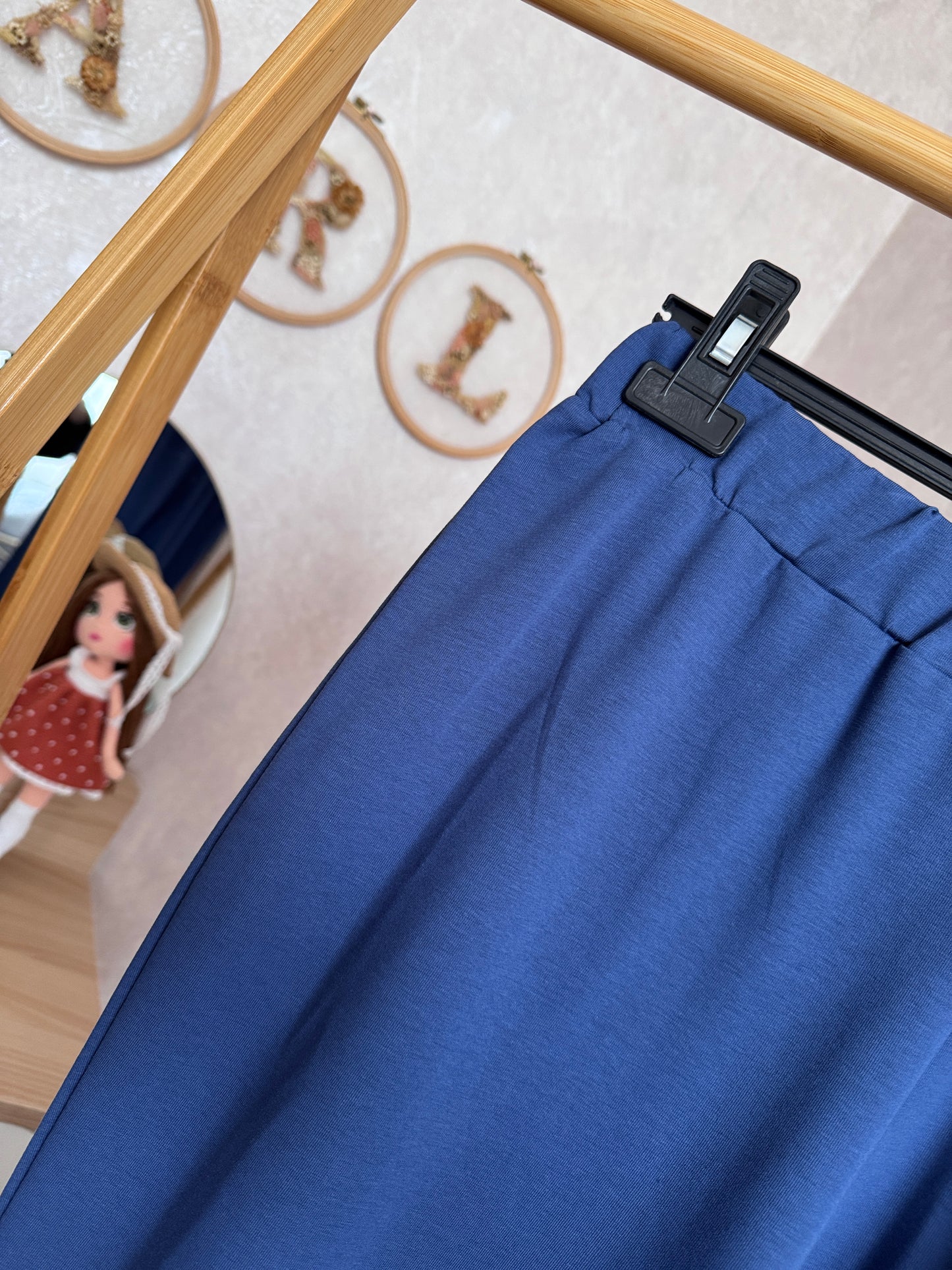 Tunik kolu cep detaylı takım indigo (40-46 beden)