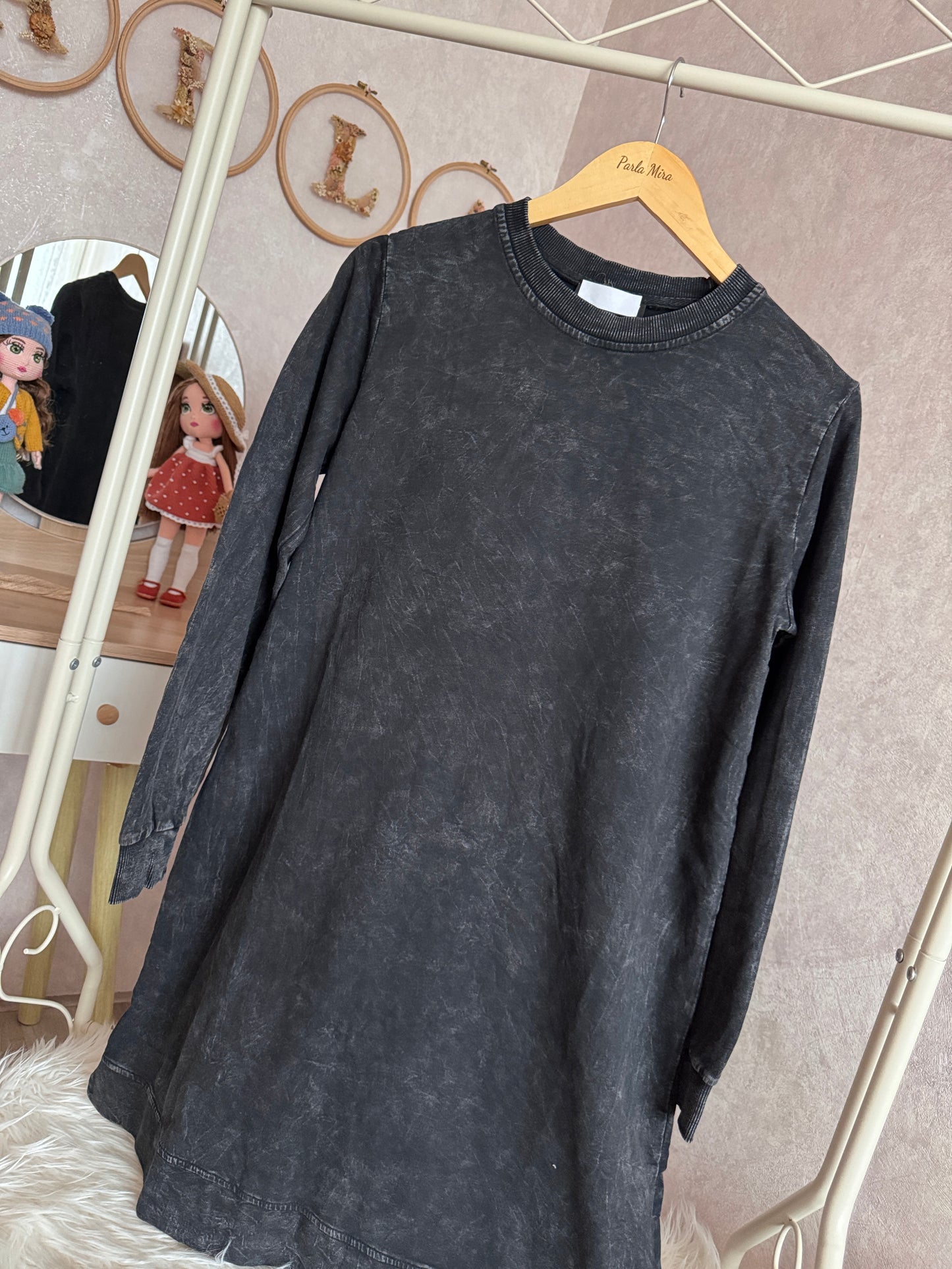%100 pamuk tunik, siyah