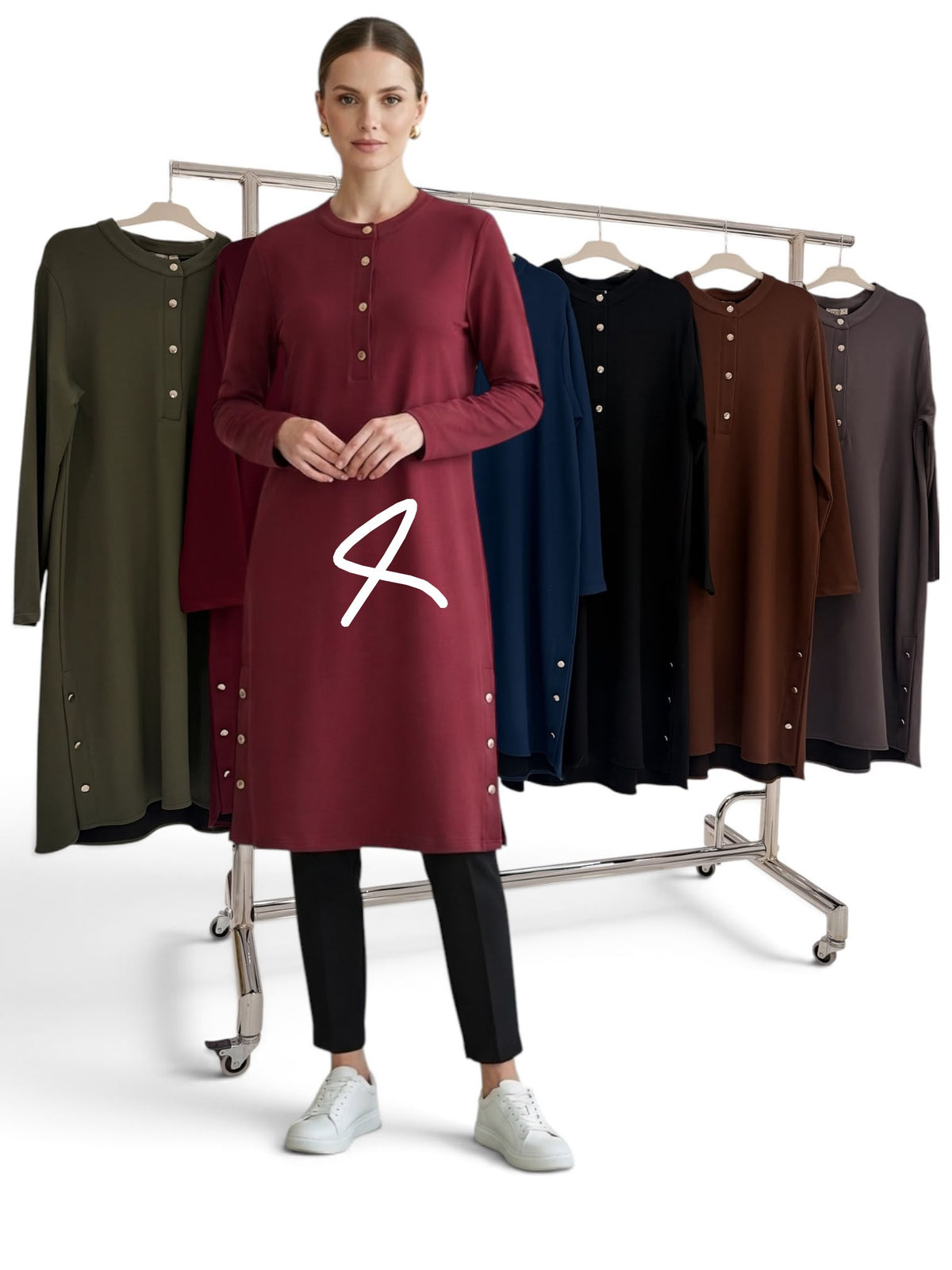 Çıtpıt tunik, bordo