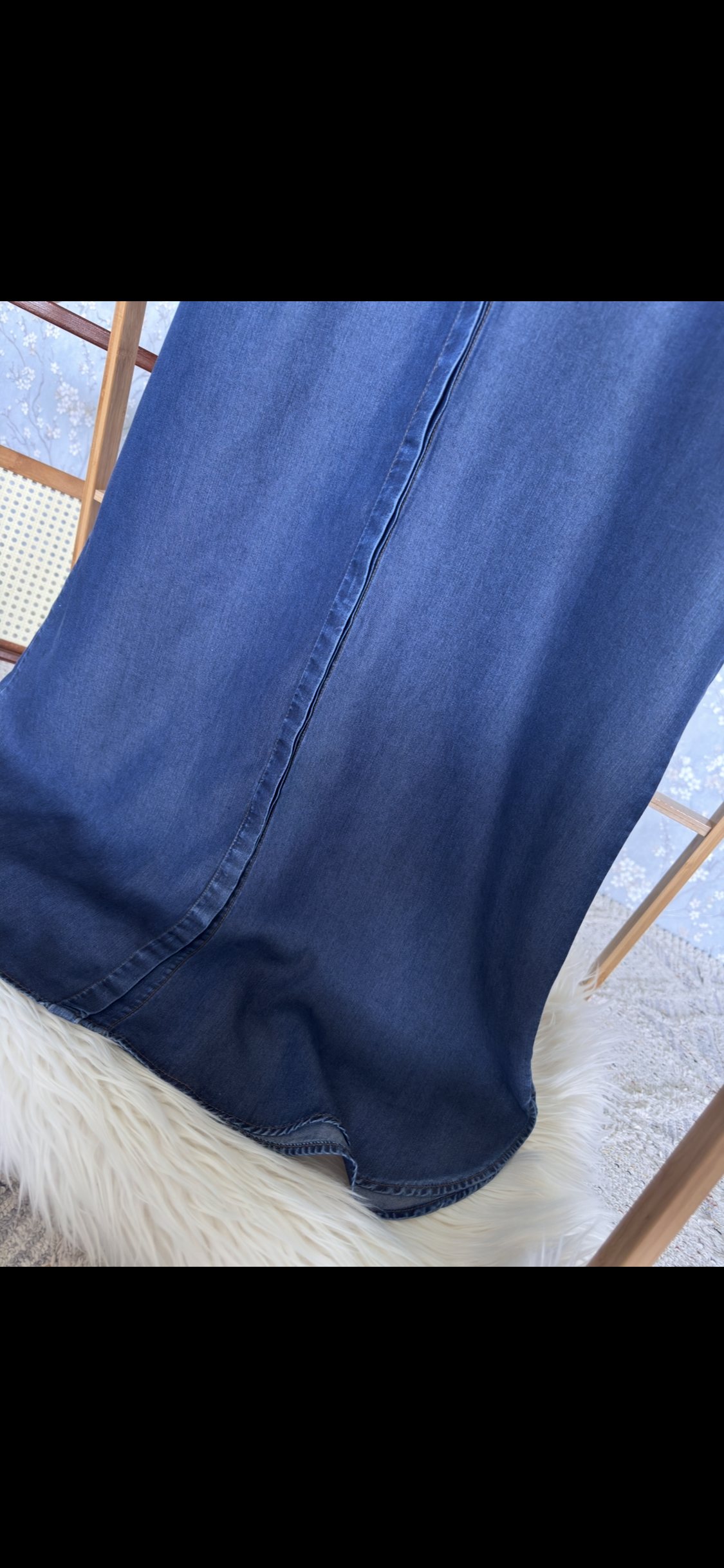 Bahar denim, kap-tunik, koyu mavi