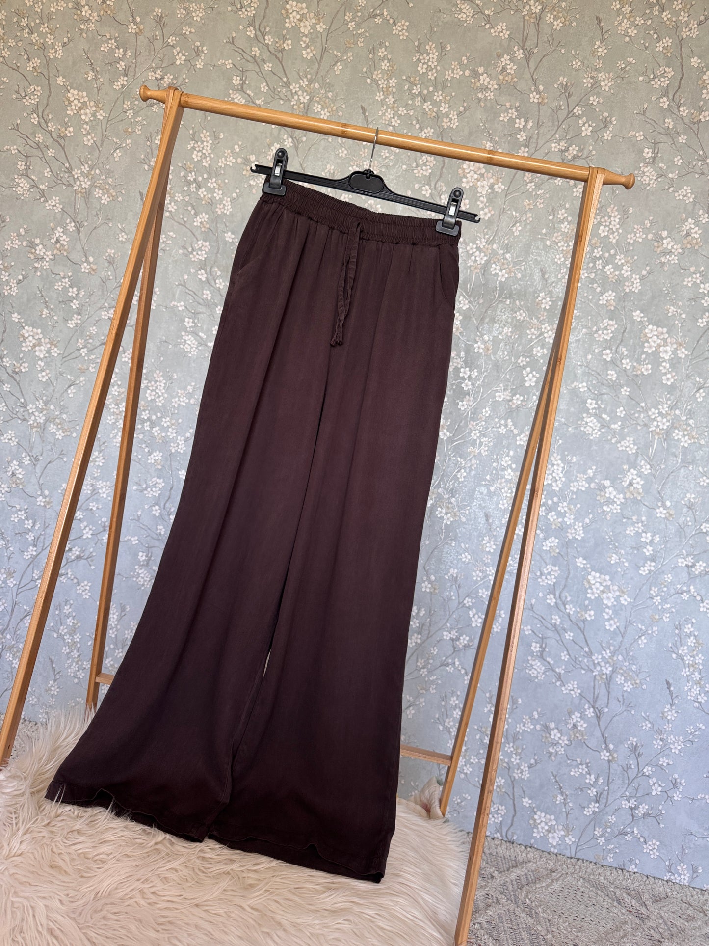 %100 pamuk tensel pantolon, acı kahve