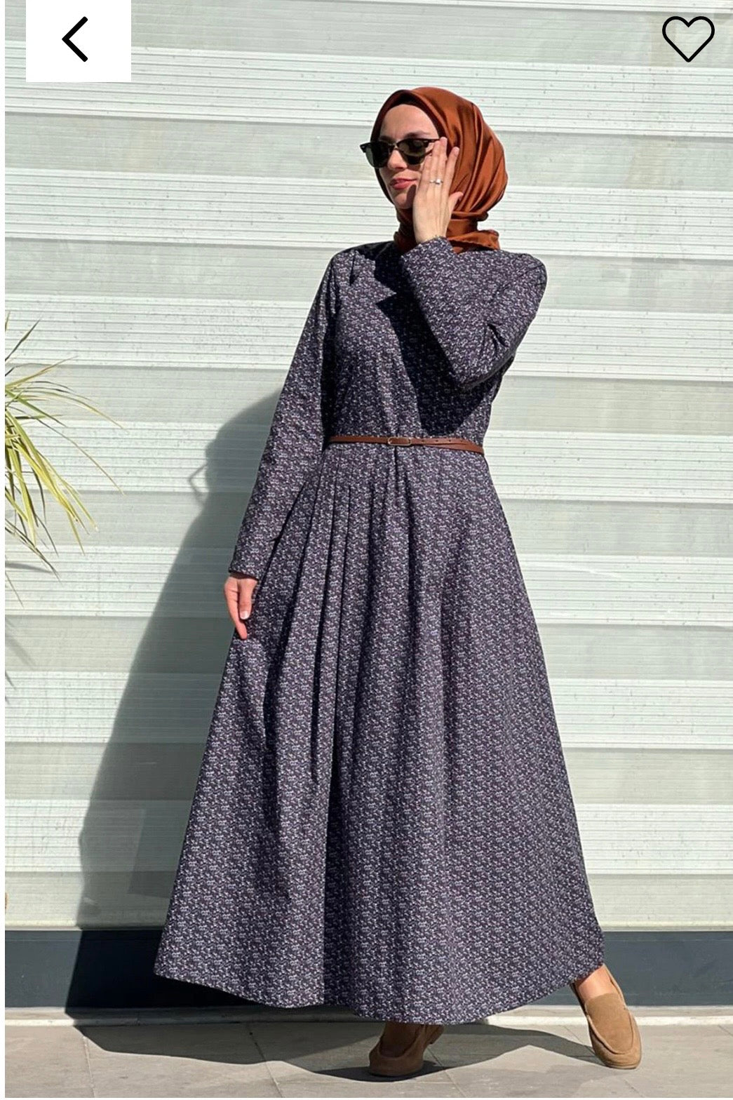 Gökçe pileli elbise