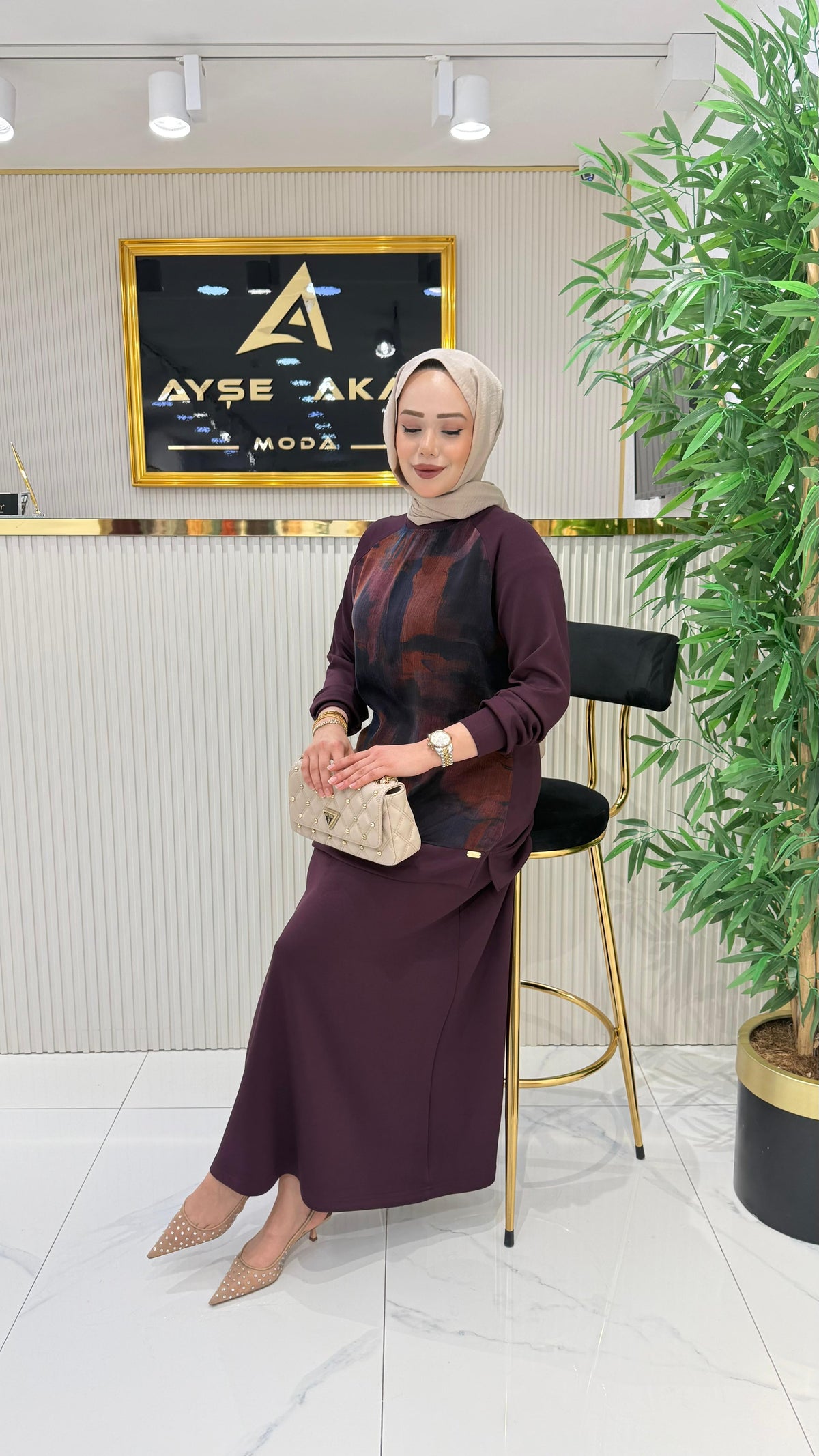 Hanım ikili takım, mürdüm