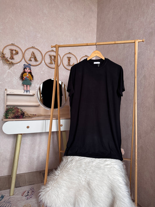 Kısa kollu içlik, siyah