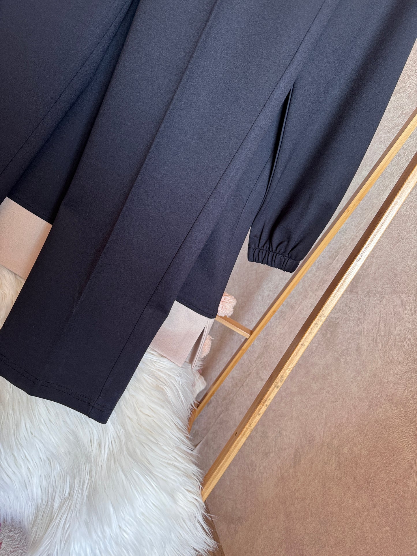 Çelik örgü kumaş takım, lacivert-taş