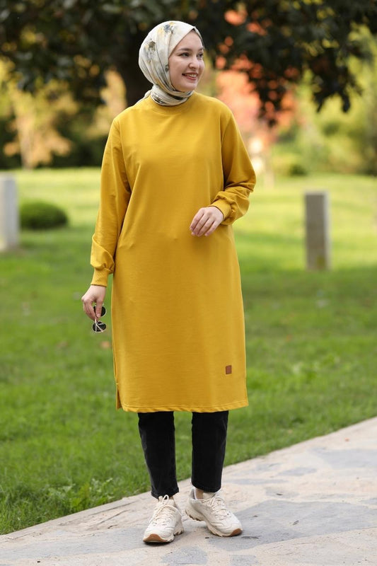 Neva 110 cm sweat tunik, hardal