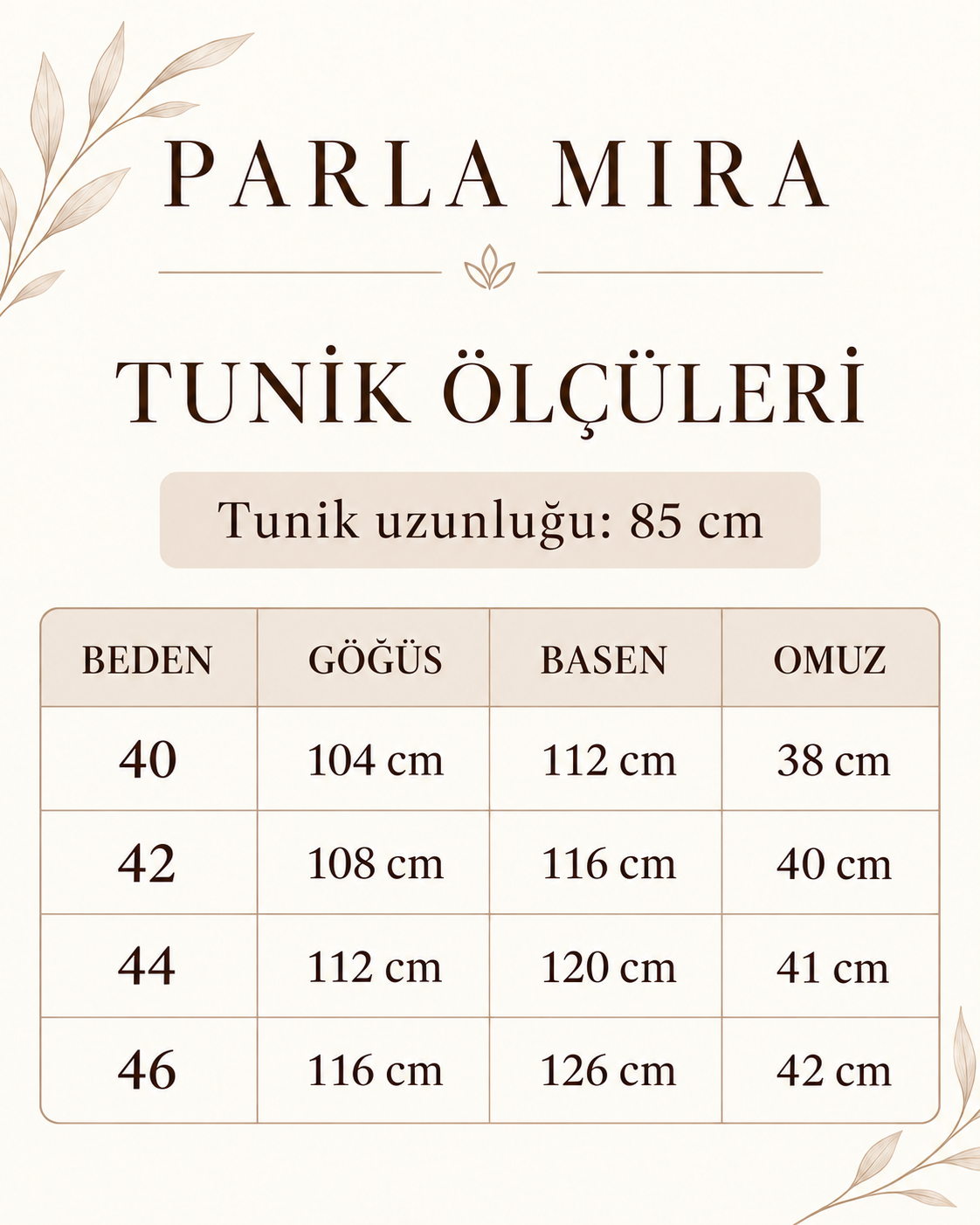 Nalan tunik, kahve