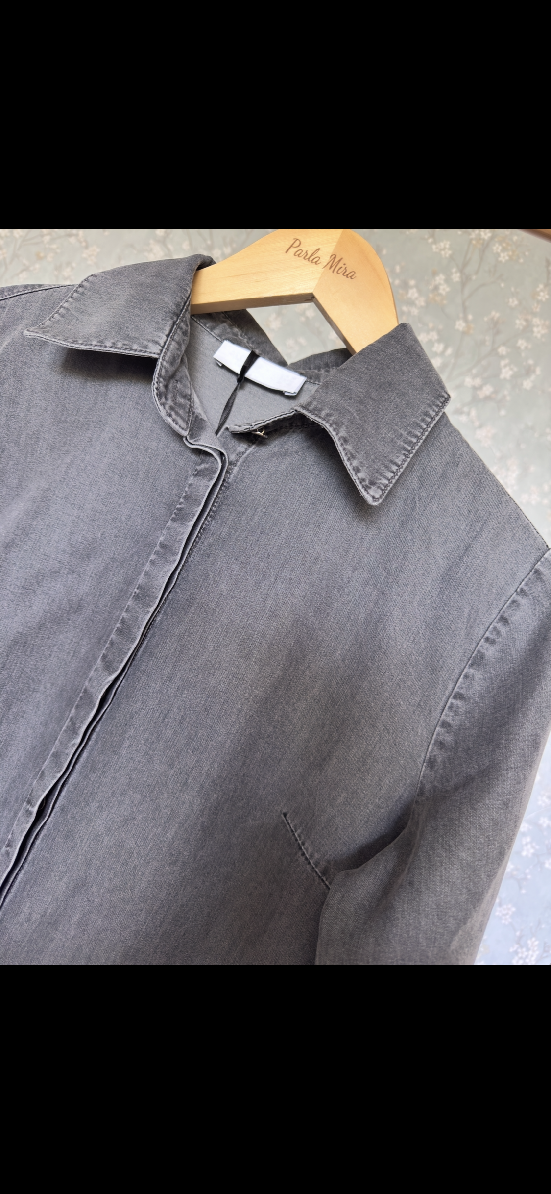 Bahar denim, kap-tunik, gri