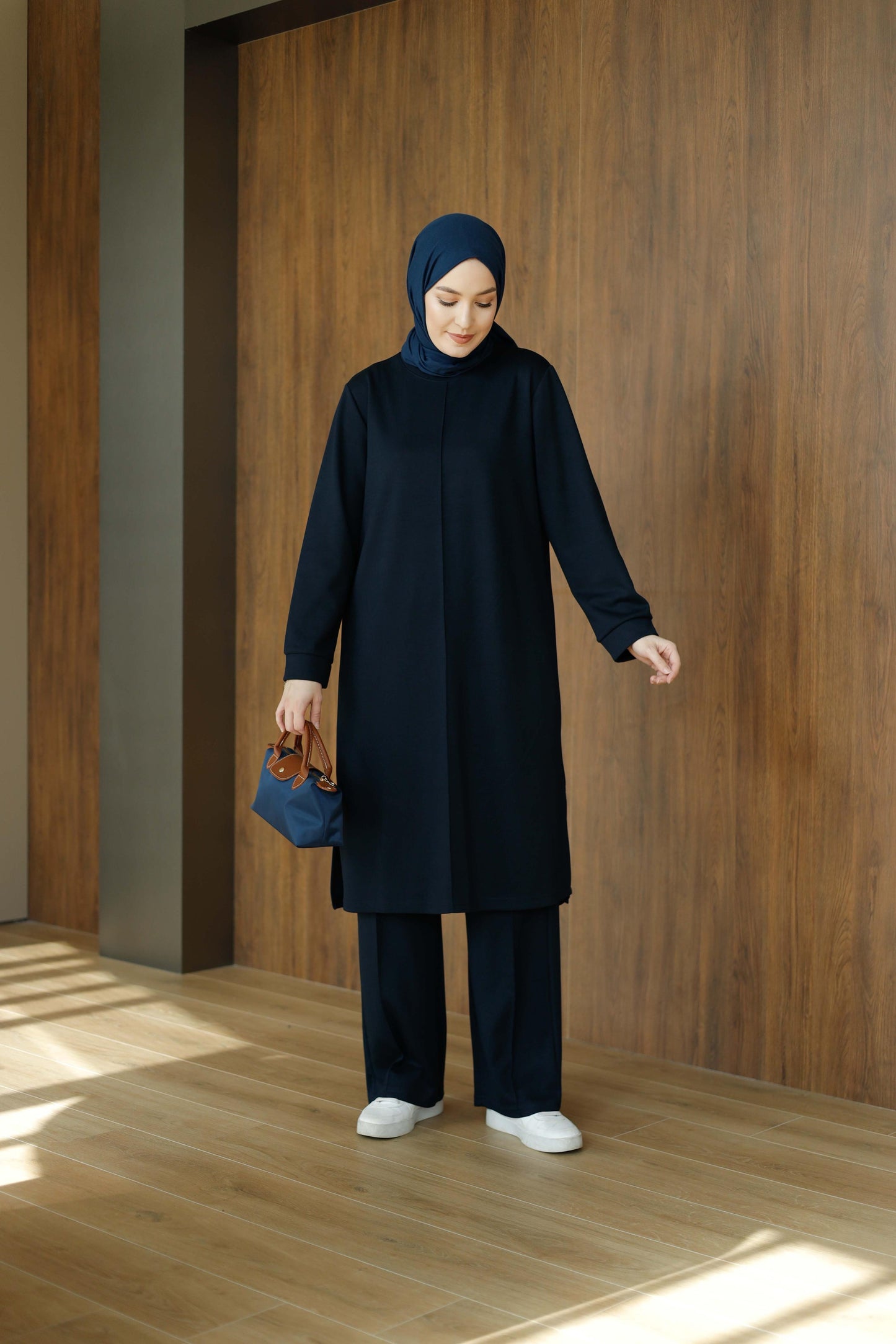 Basic Oysho Uzun İkili Takım lacivert