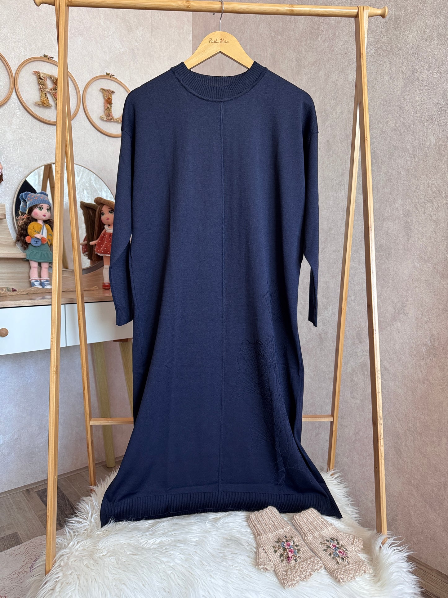 Triko tunik, lacivert