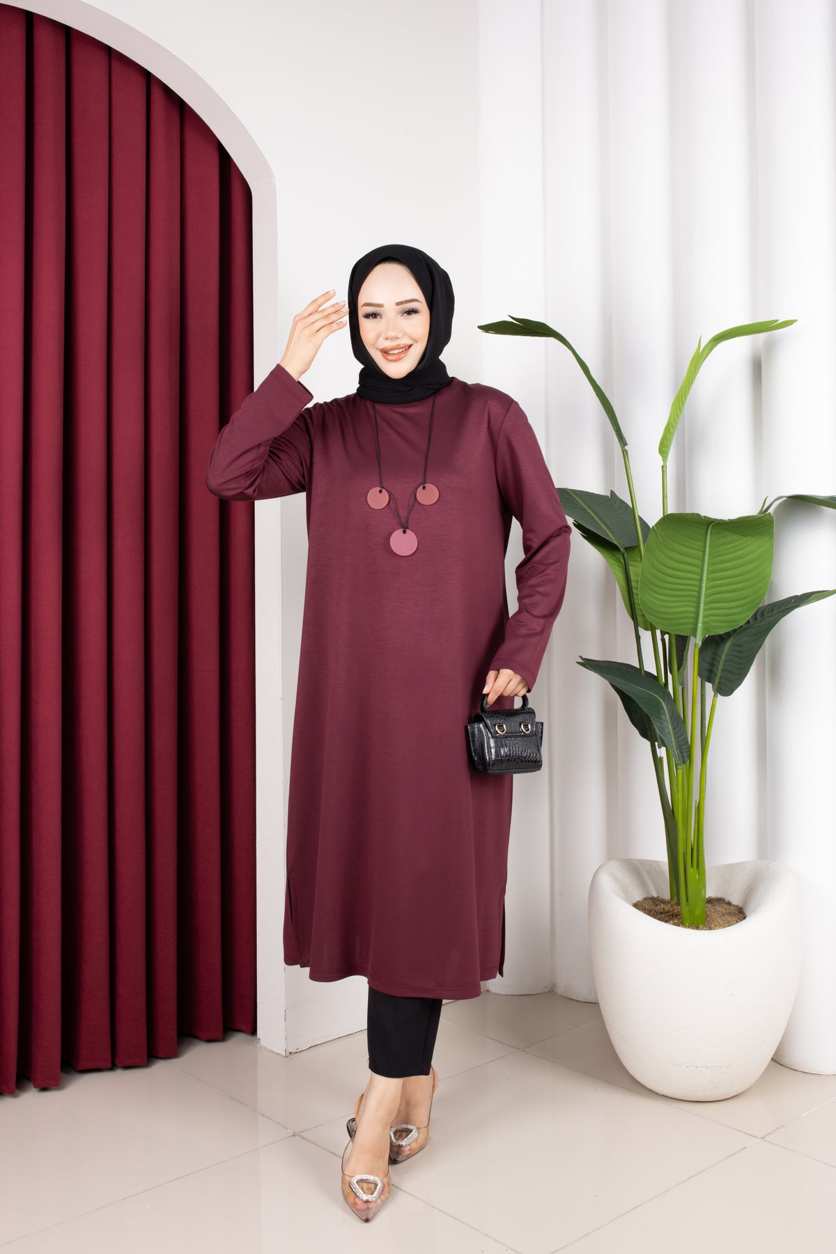 Selen tunik, mürdüm