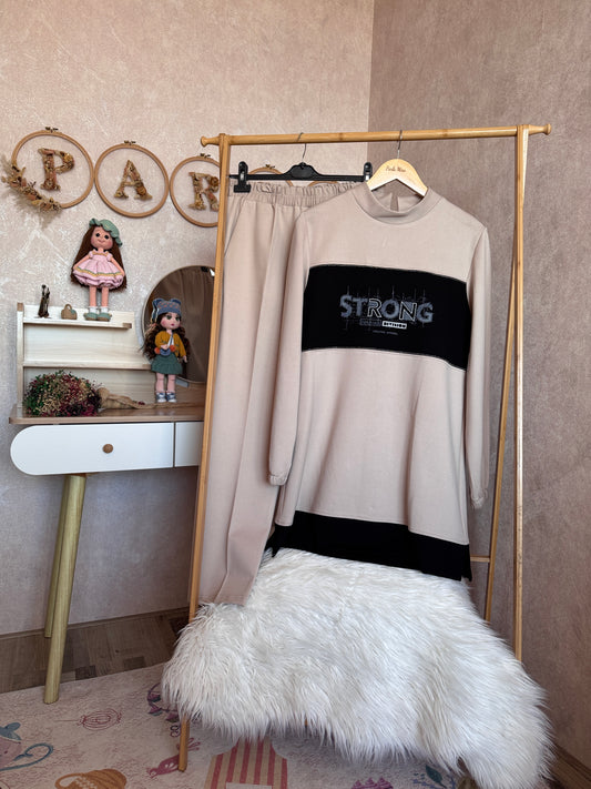 Çelik örgü kumaş takım, taş-siyah