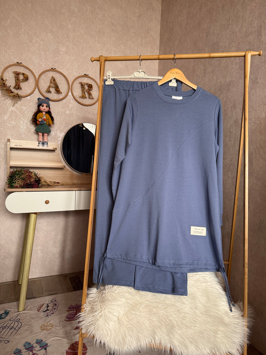 İki iplik takım, mavi