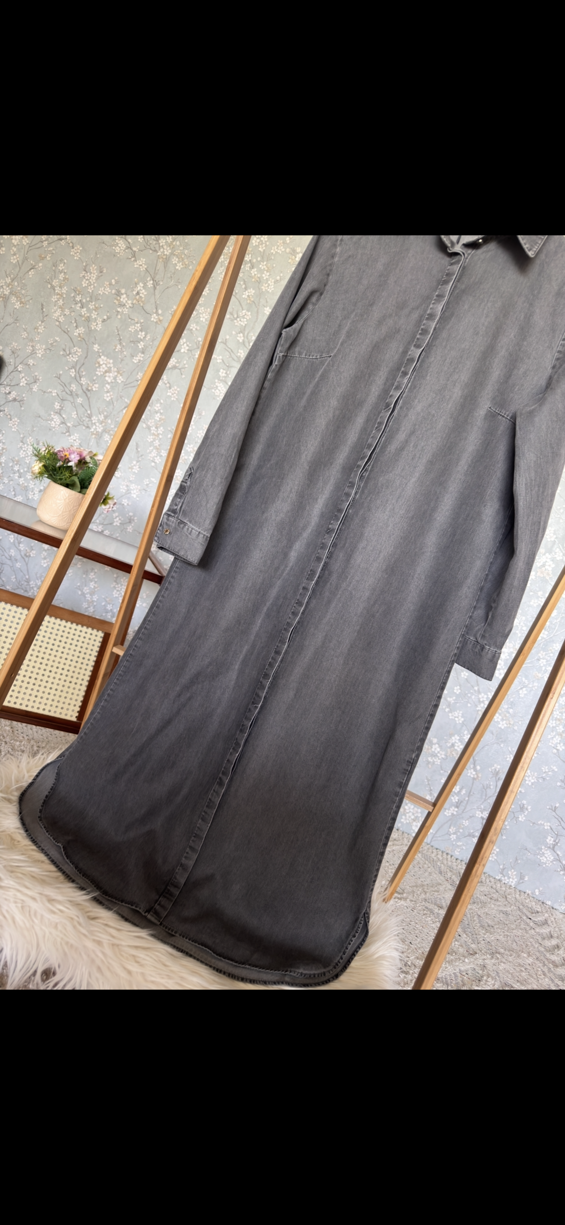 Bahar denim, kap-tunik, gri
