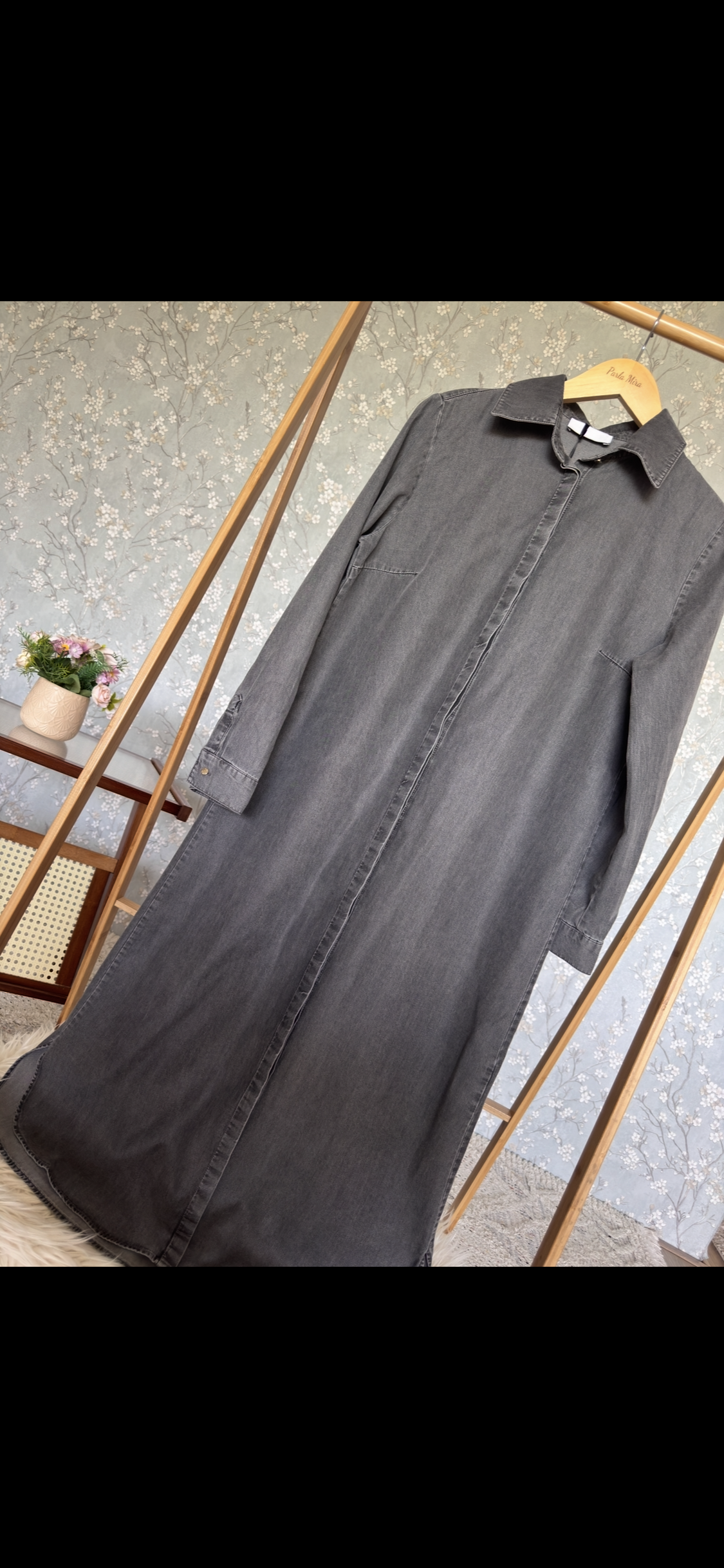 Bahar denim, kap-tunik, gri