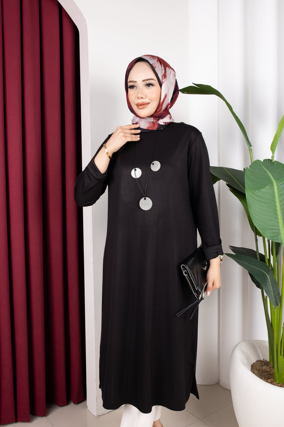 Selen tunik, siyah