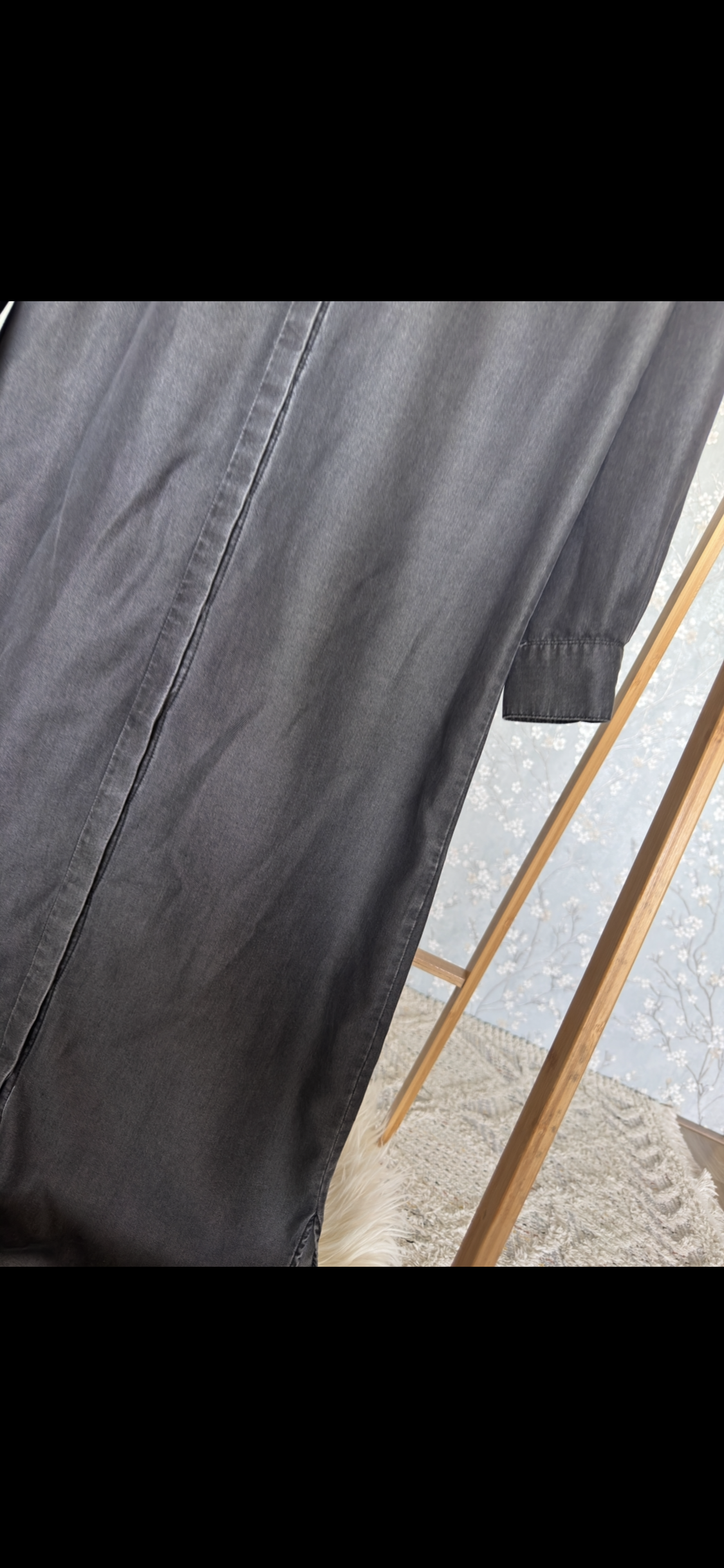 Bahar denim, kap-tunik, koyu gri