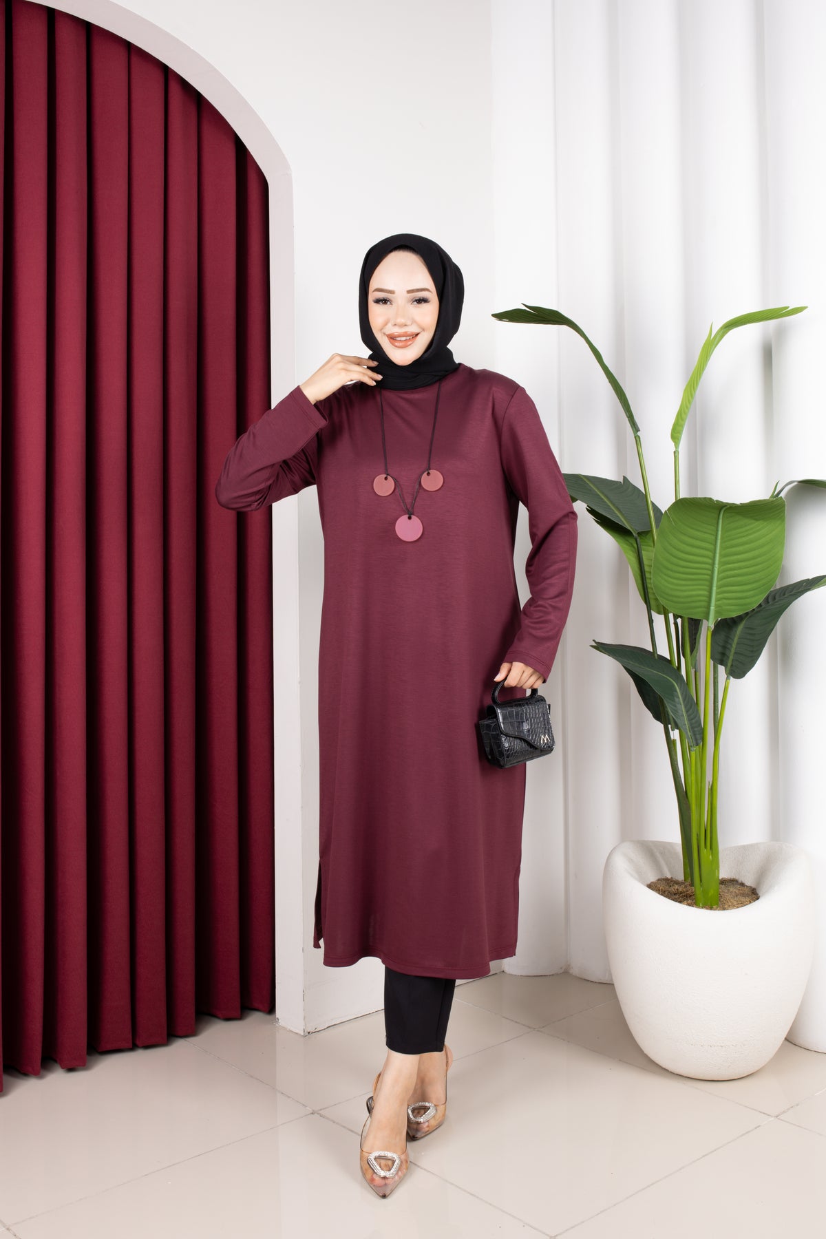 Selen tunik, mürdüm