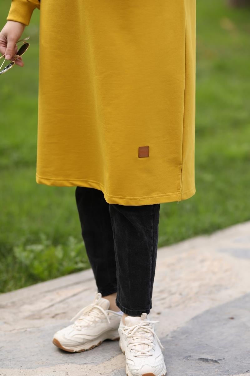 Neva 110 cm sweat tunik, hardal