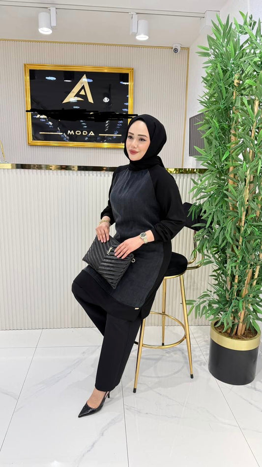 İpek cupra, oysho kumaş tunik, siyah