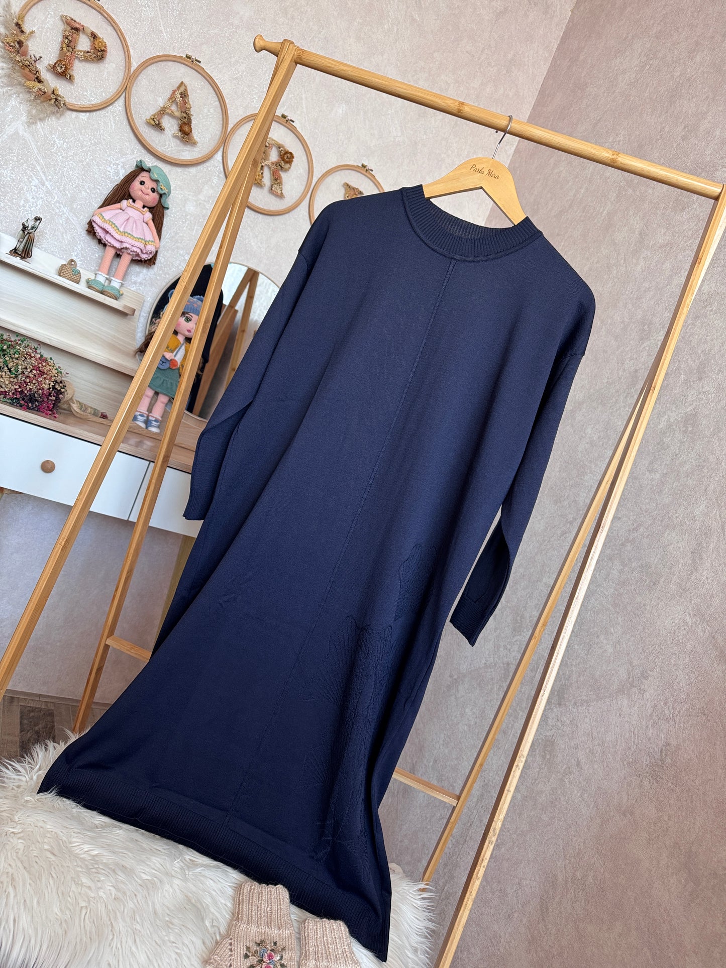 Triko tunik, lacivert