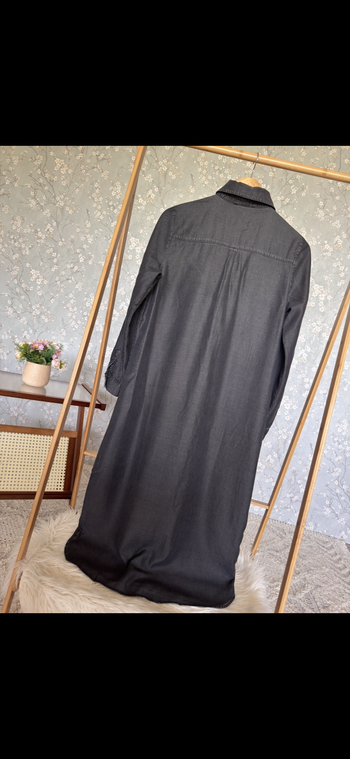 Bahar denim, kap-tunik, koyu gri