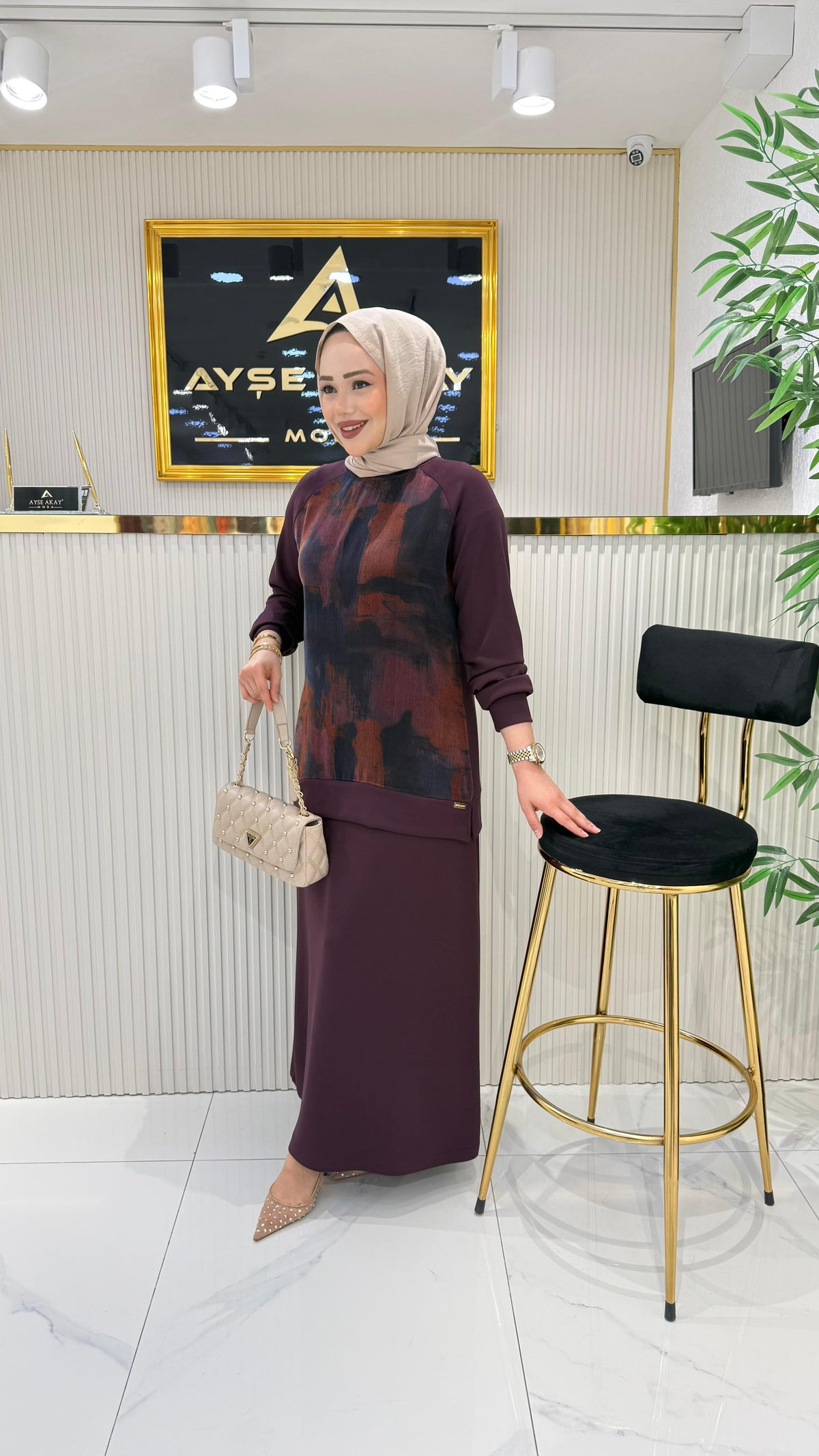 Hanım ikili takım, mürdüm