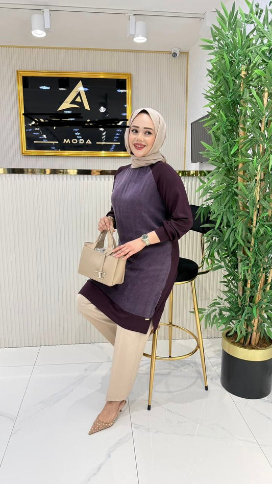 İpek cupra, oysho kumaş tunik, mürdüm