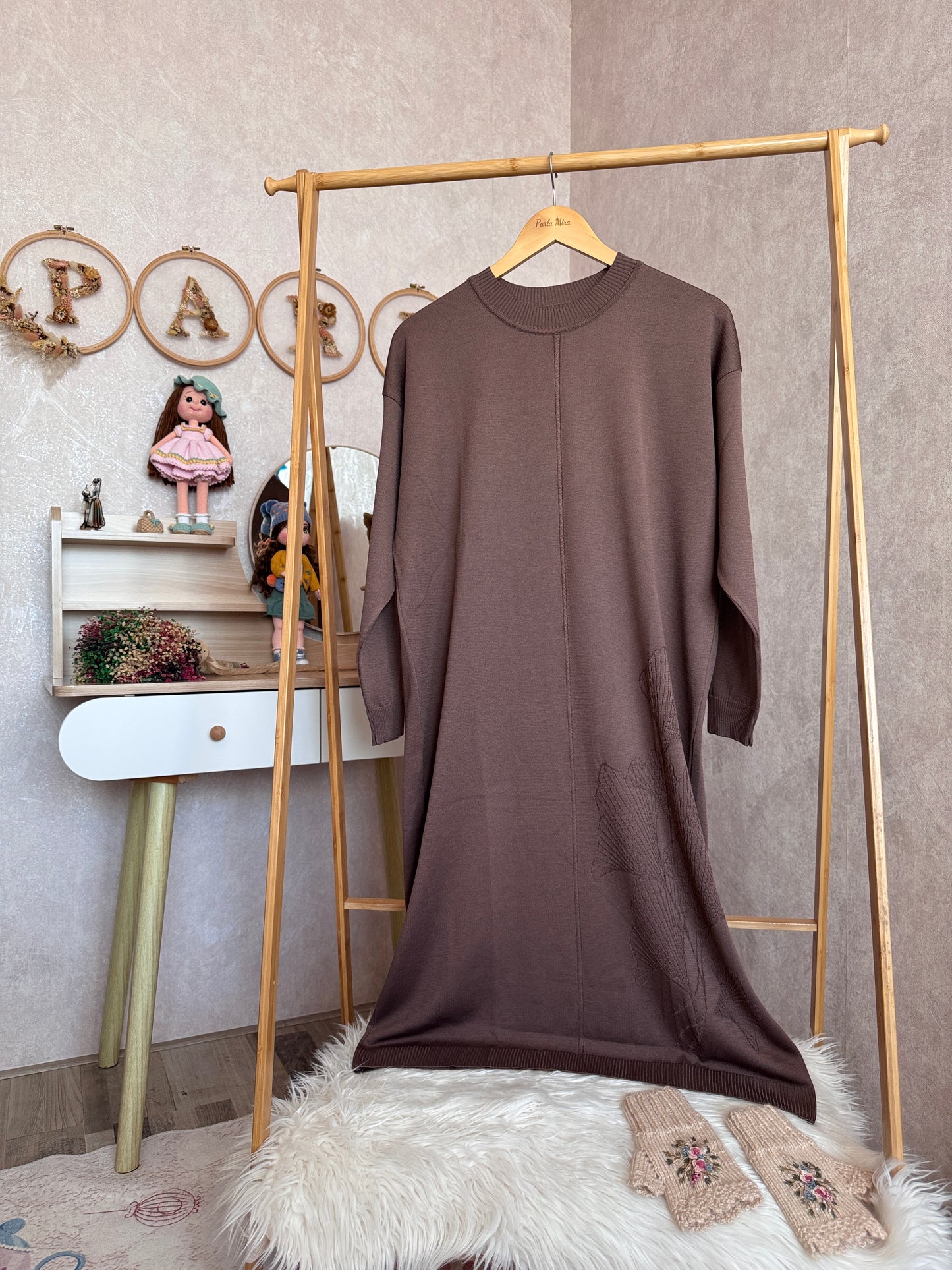 Triko tunik, toprak rengi