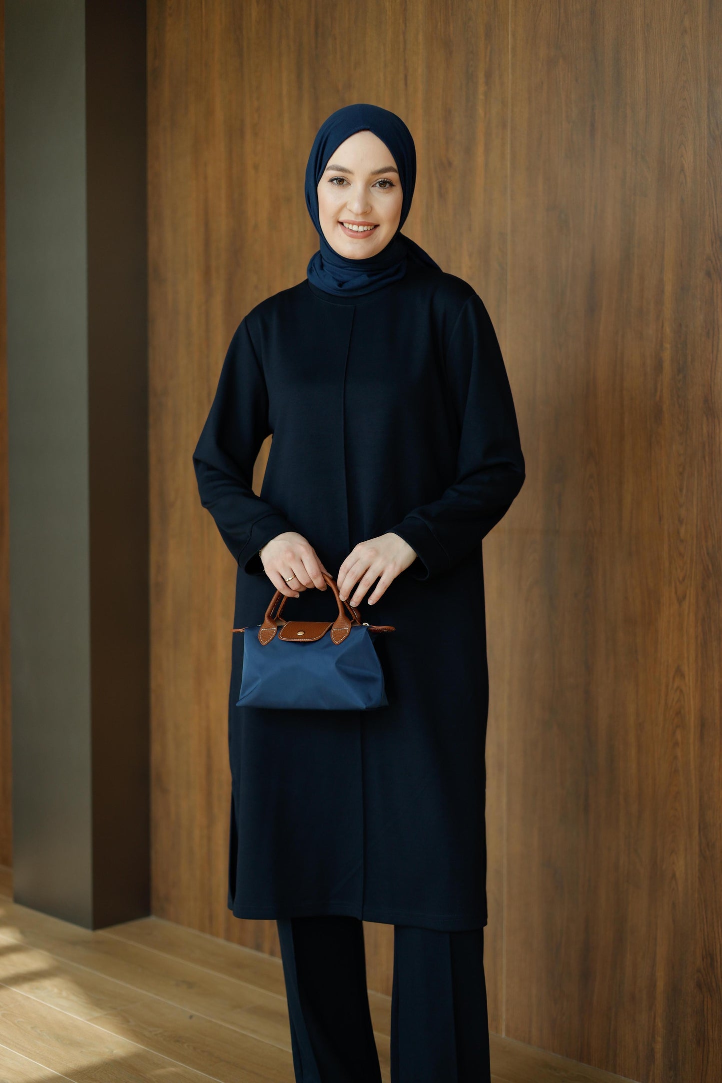 Basic Oysho Uzun İkili Takım lacivert