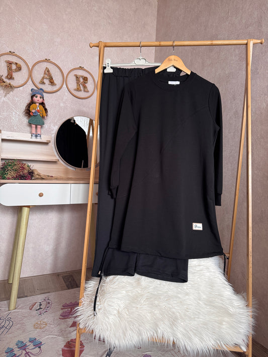 İki iplik takım, siyah