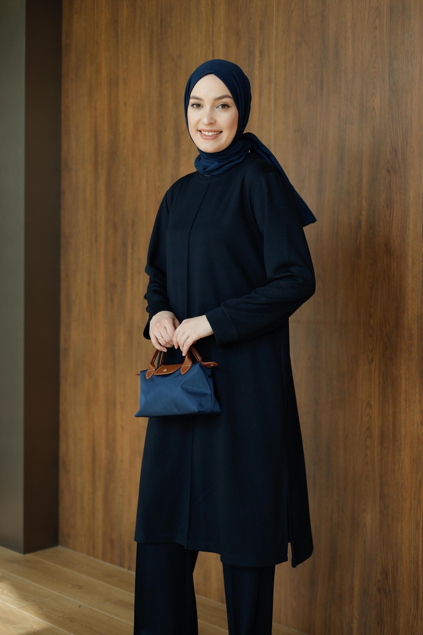 Basic Oysho Uzun İkili Takım lacivert