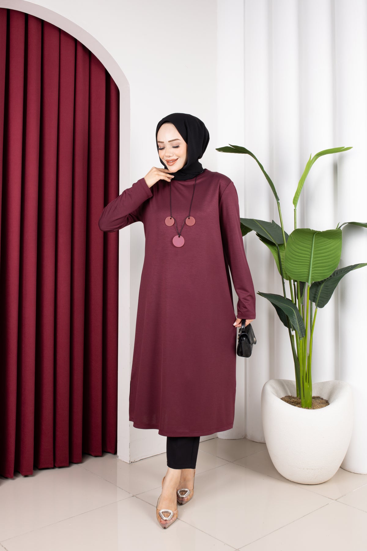 Selen tunik, mürdüm