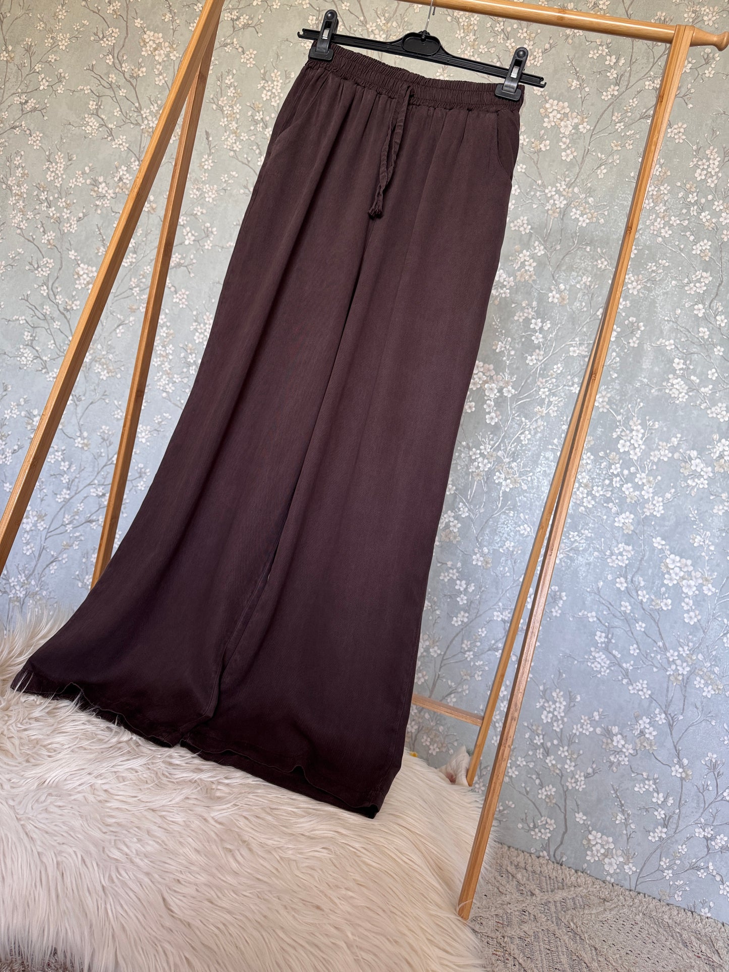 %100 pamuk tensel pantolon, acı kahve