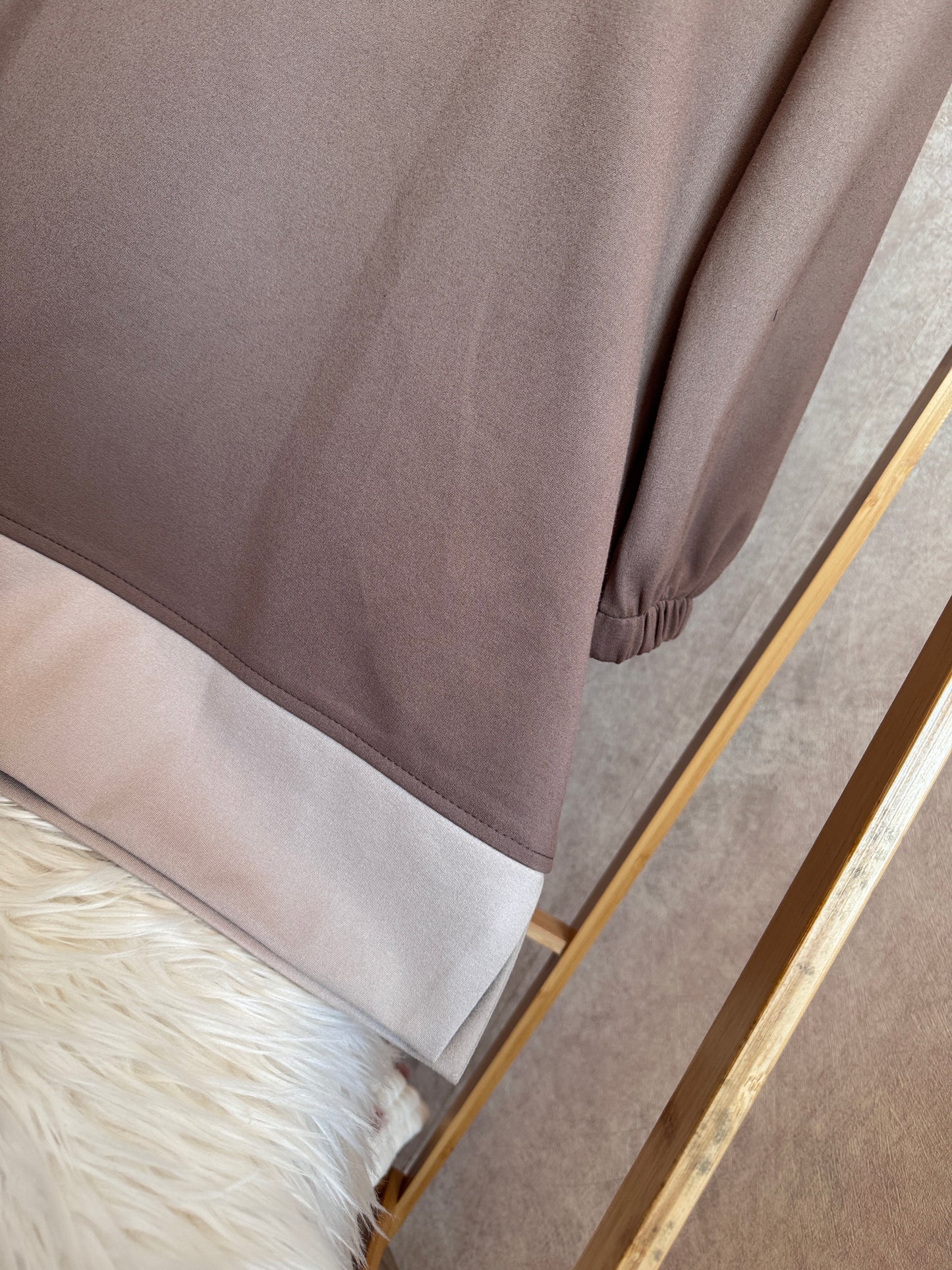 Çelik örgü kumaş takım, kahve-taş