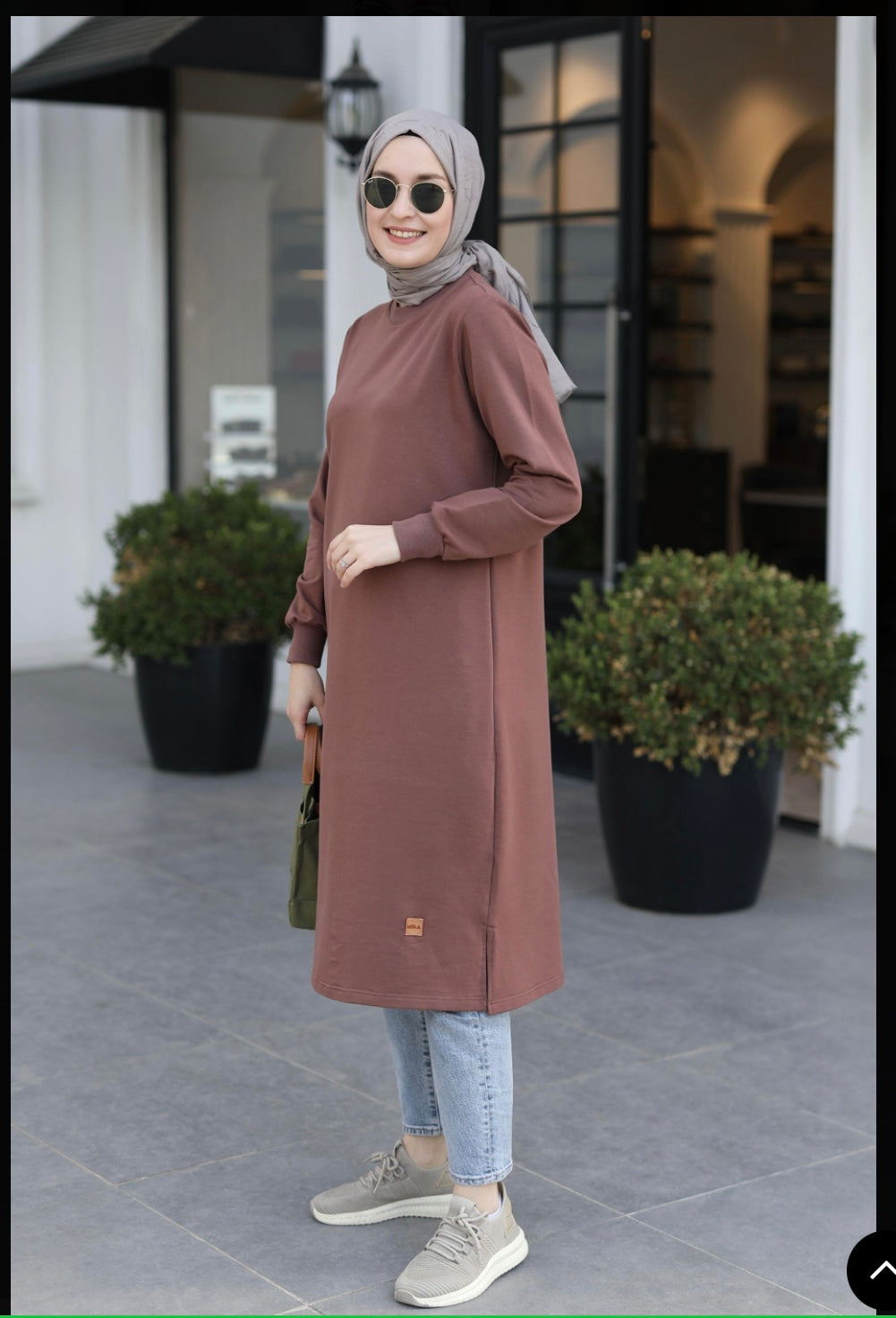 Neva 110 cm sweat tunik, soft kahve